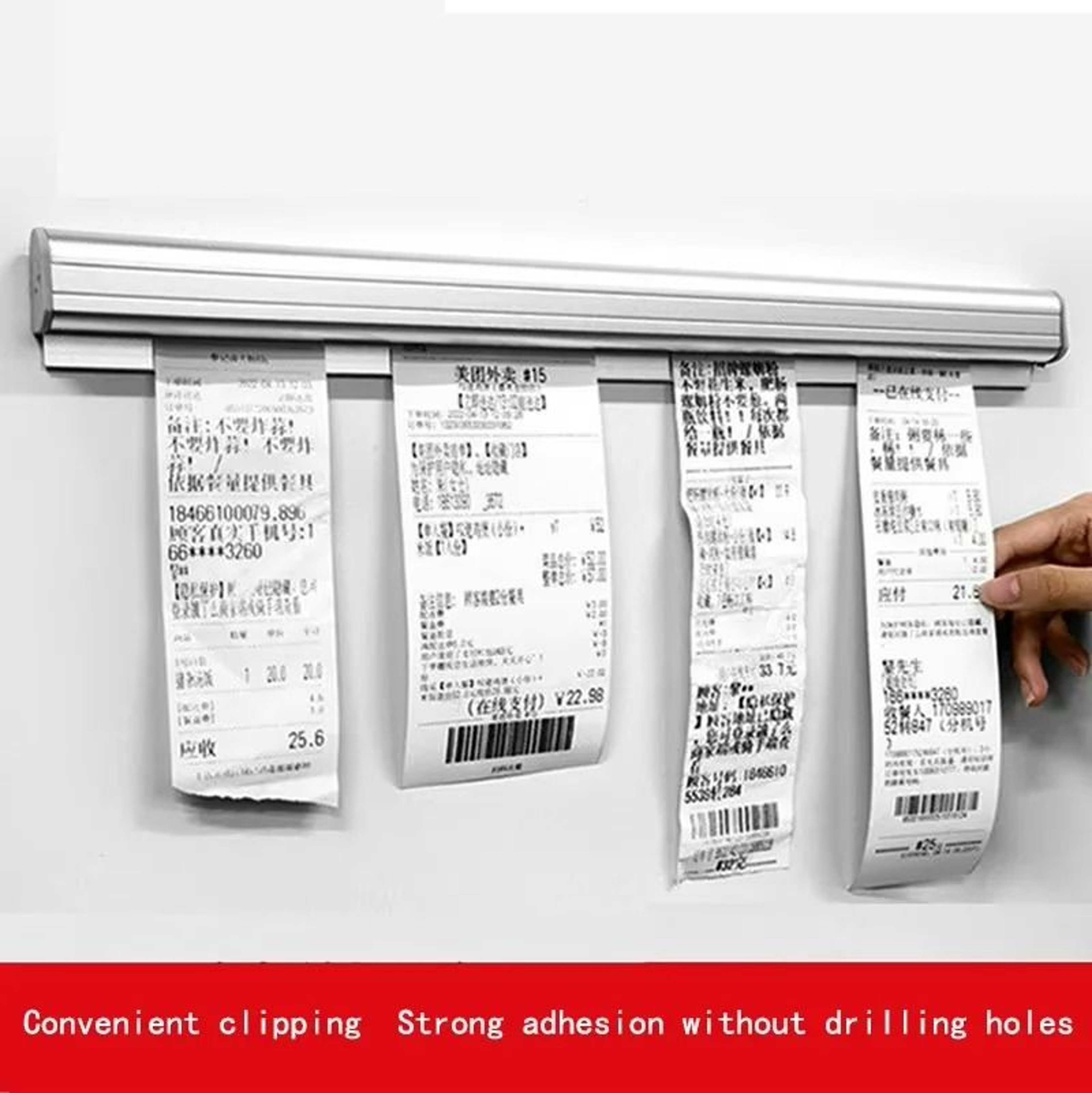 WallMounted Restaurant Ticket Holder And PunchFree Kitchen Menu Organizer 5