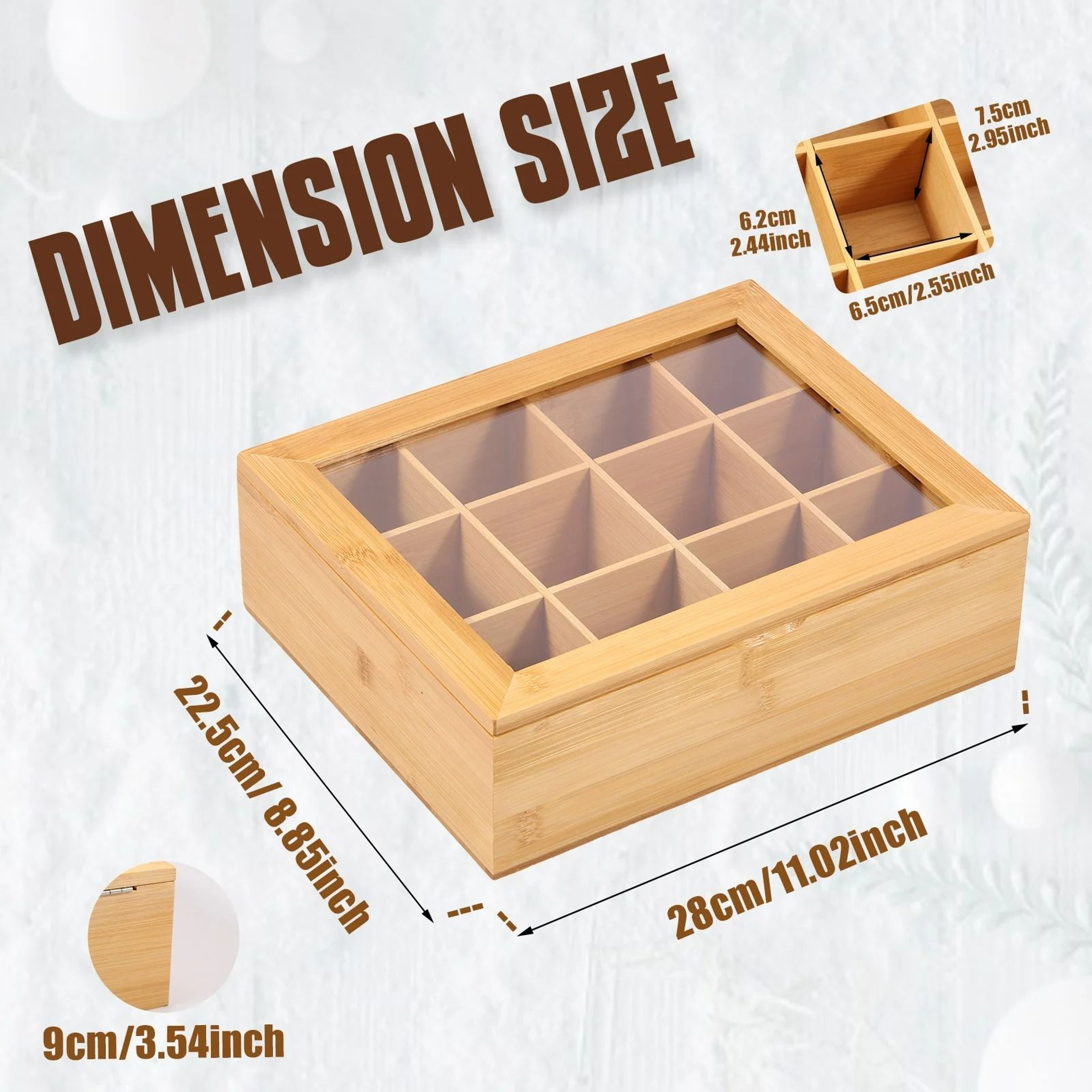 Bamboo Tea Bag Storage Box And Multipurpose Teabag Holder 8