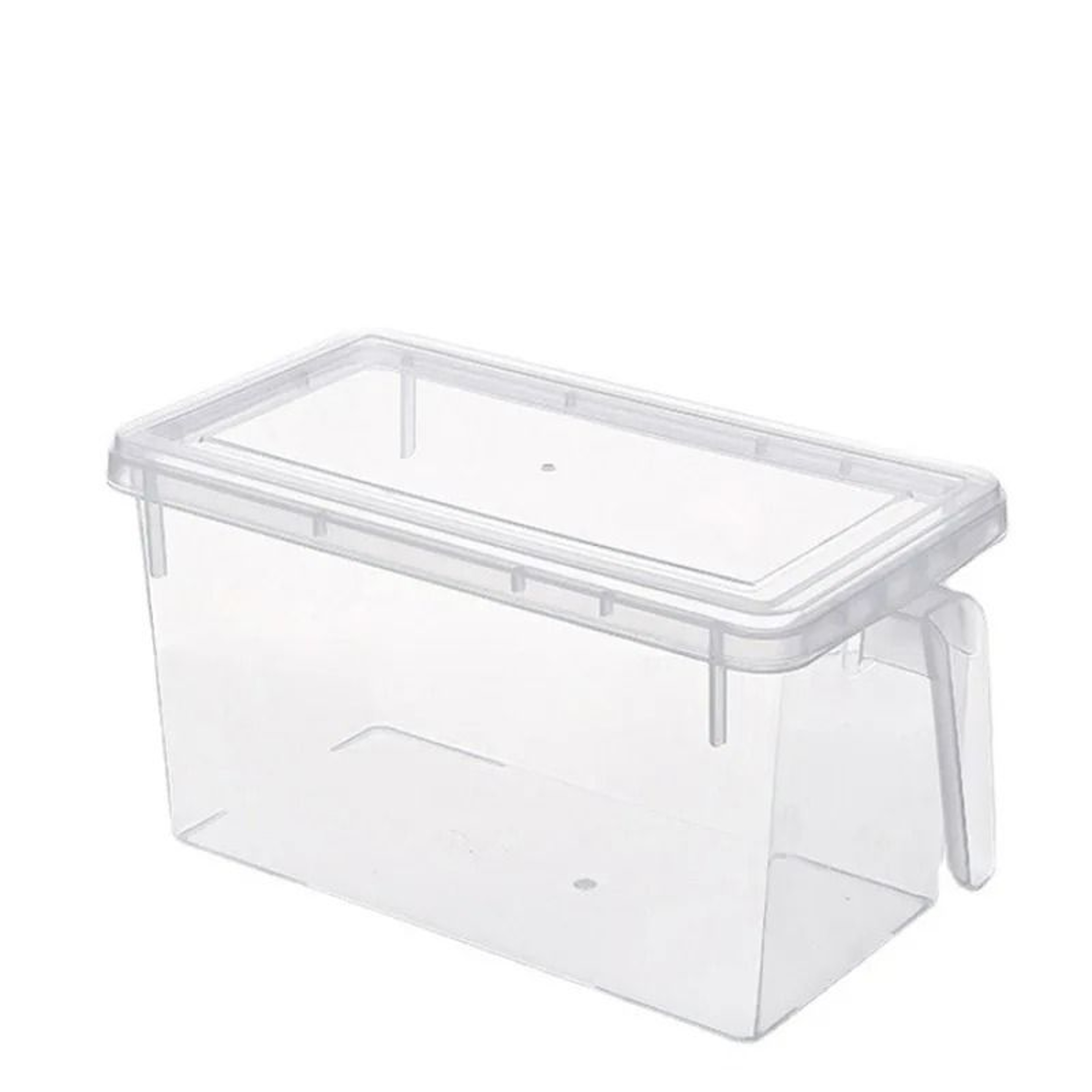 Clear Fridge Storage Container With BuiltIn Handle And Airtight Preservation Lid 5