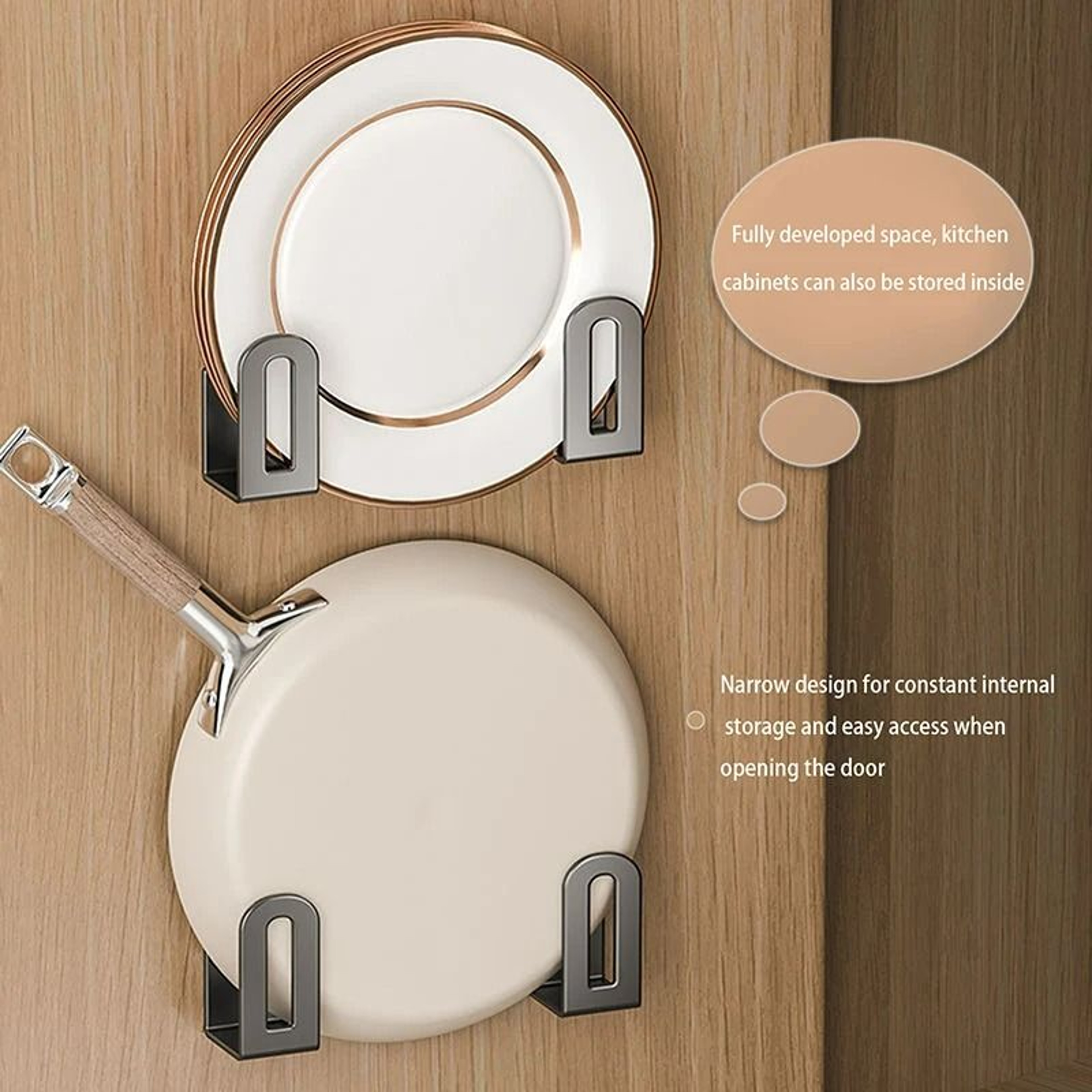 2Piece Stainless Steel WallMounted Organizer Set  MultiFunctional Kitchen Rack For Cutting Boards P 2