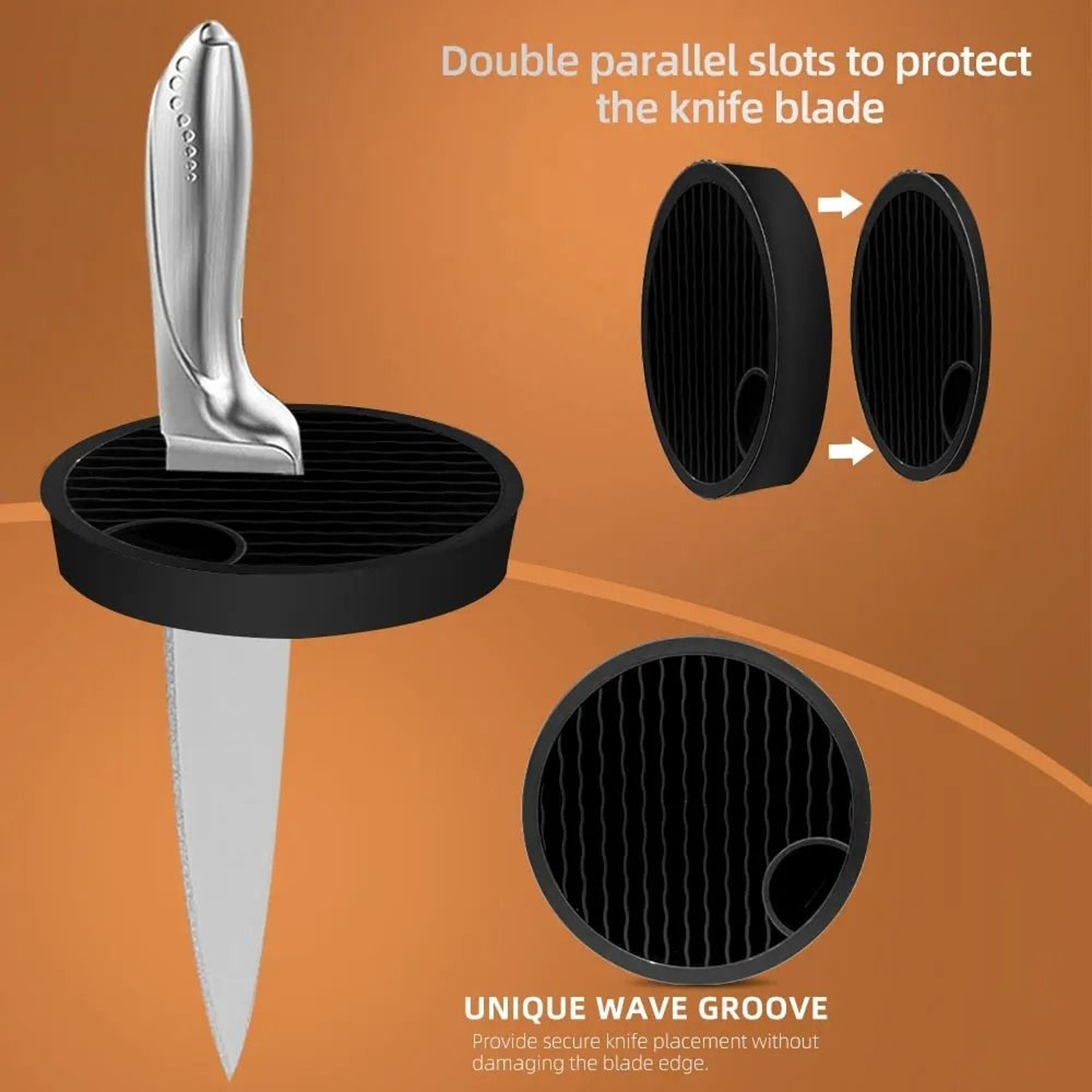 88Inch Universal Kitchen Knife Stand  NonSlot Inserted Cutting Tool Storage Bucket For Chef Steel   3