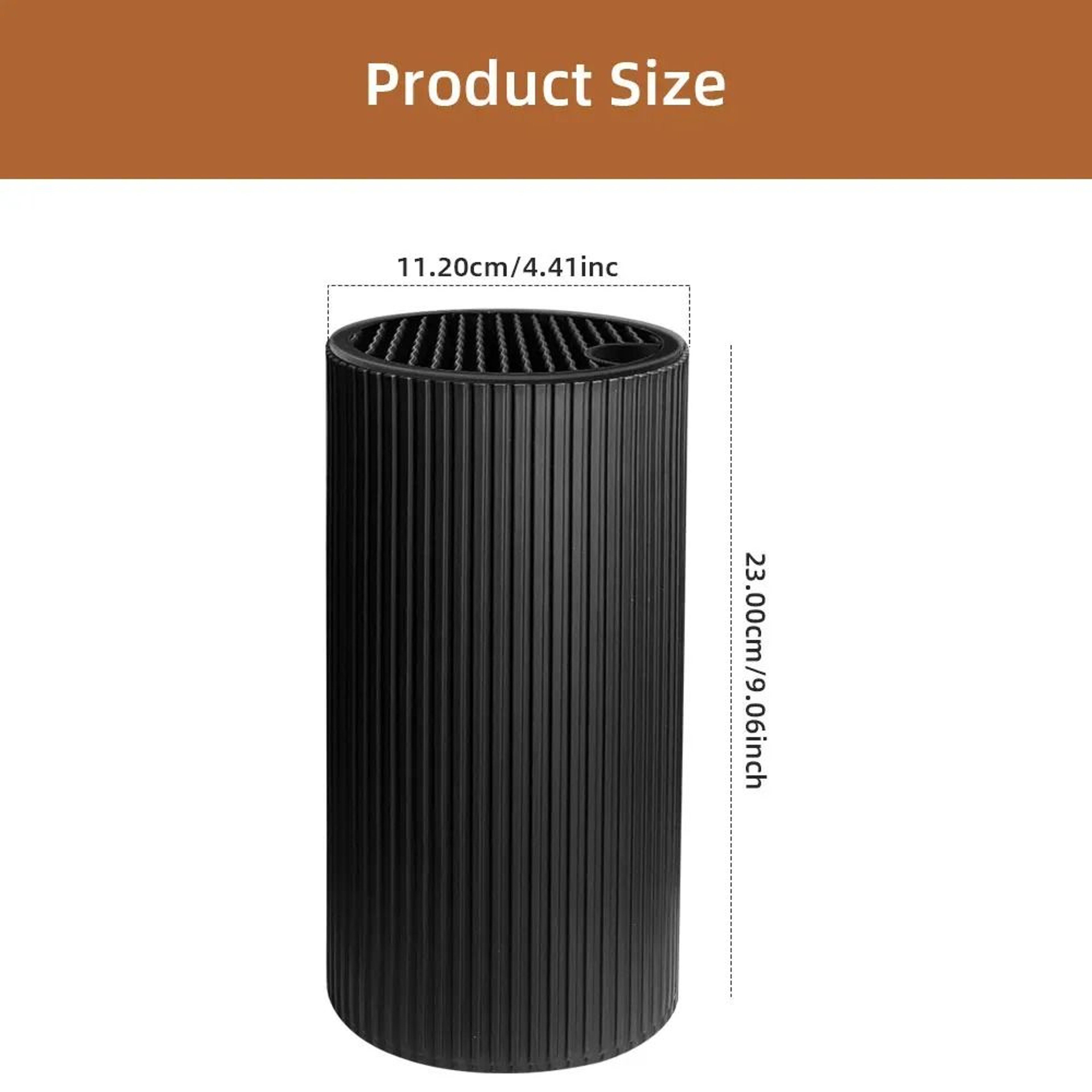 88Inch Universal Kitchen Knife Stand  NonSlot Inserted Cutting Tool Storage Bucket For Chef Steel   5