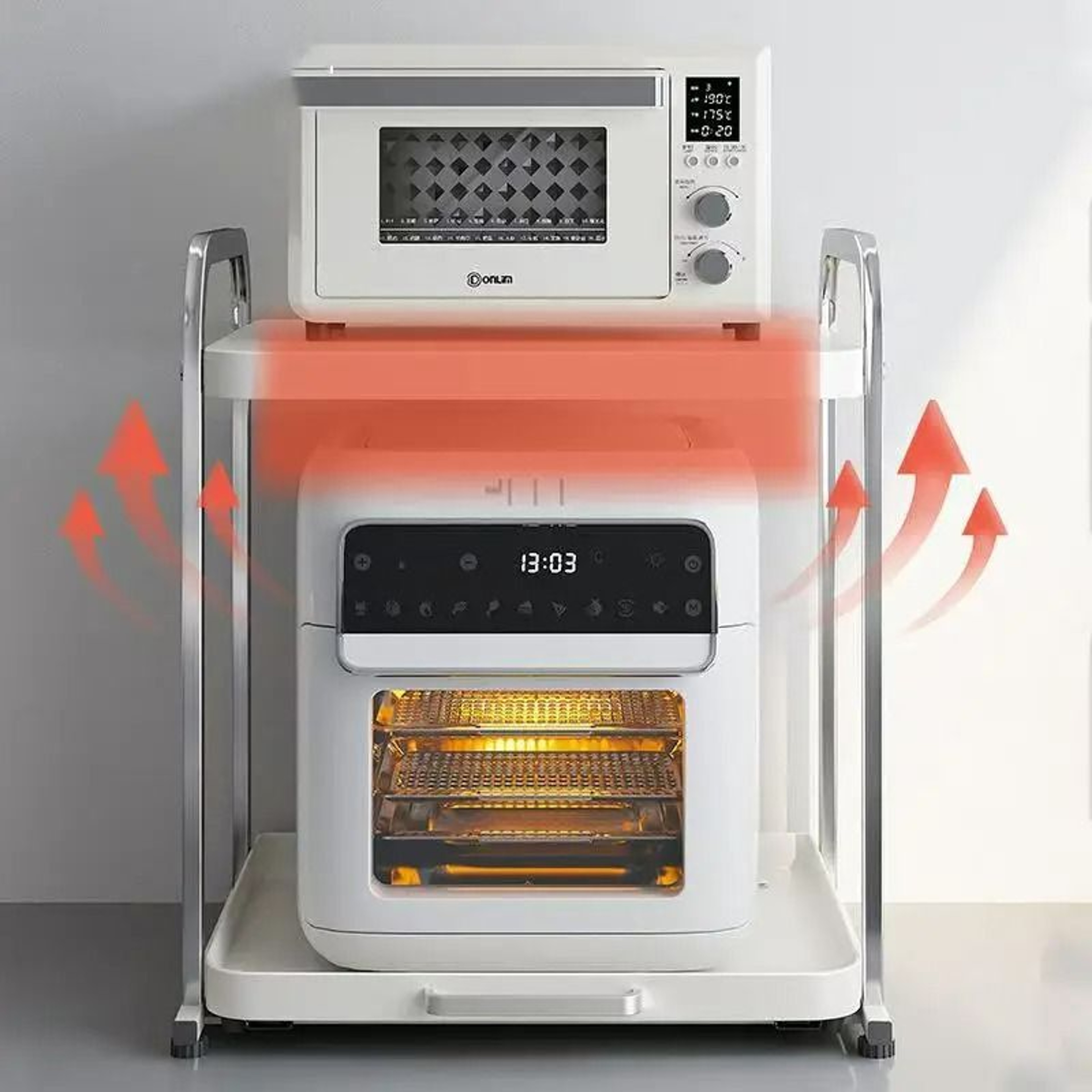 2Tier PullOut Microwave  Kitchen Appliance Storage Rack 3