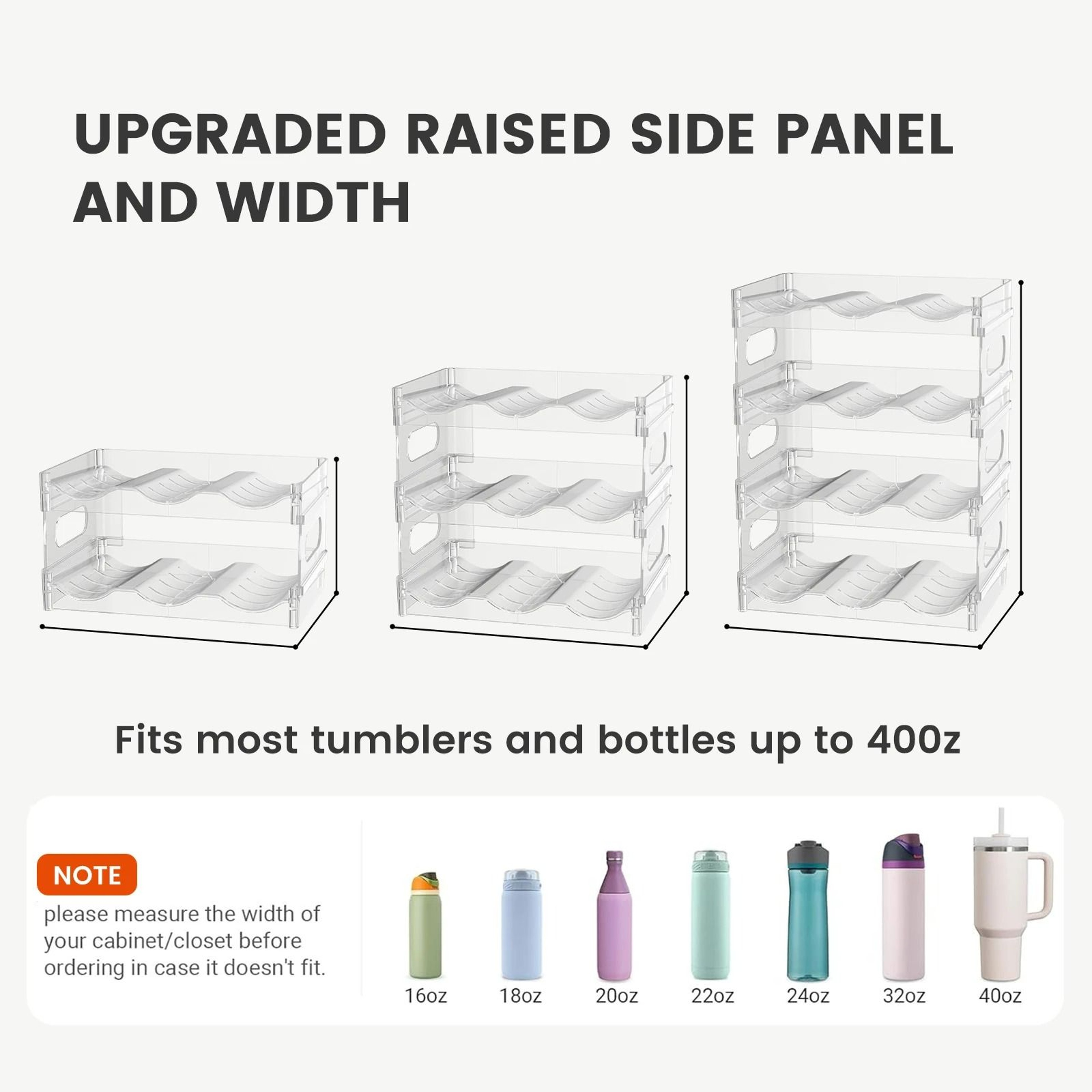 Stackable Clear Water Bottle  Wine Storage Rack 2