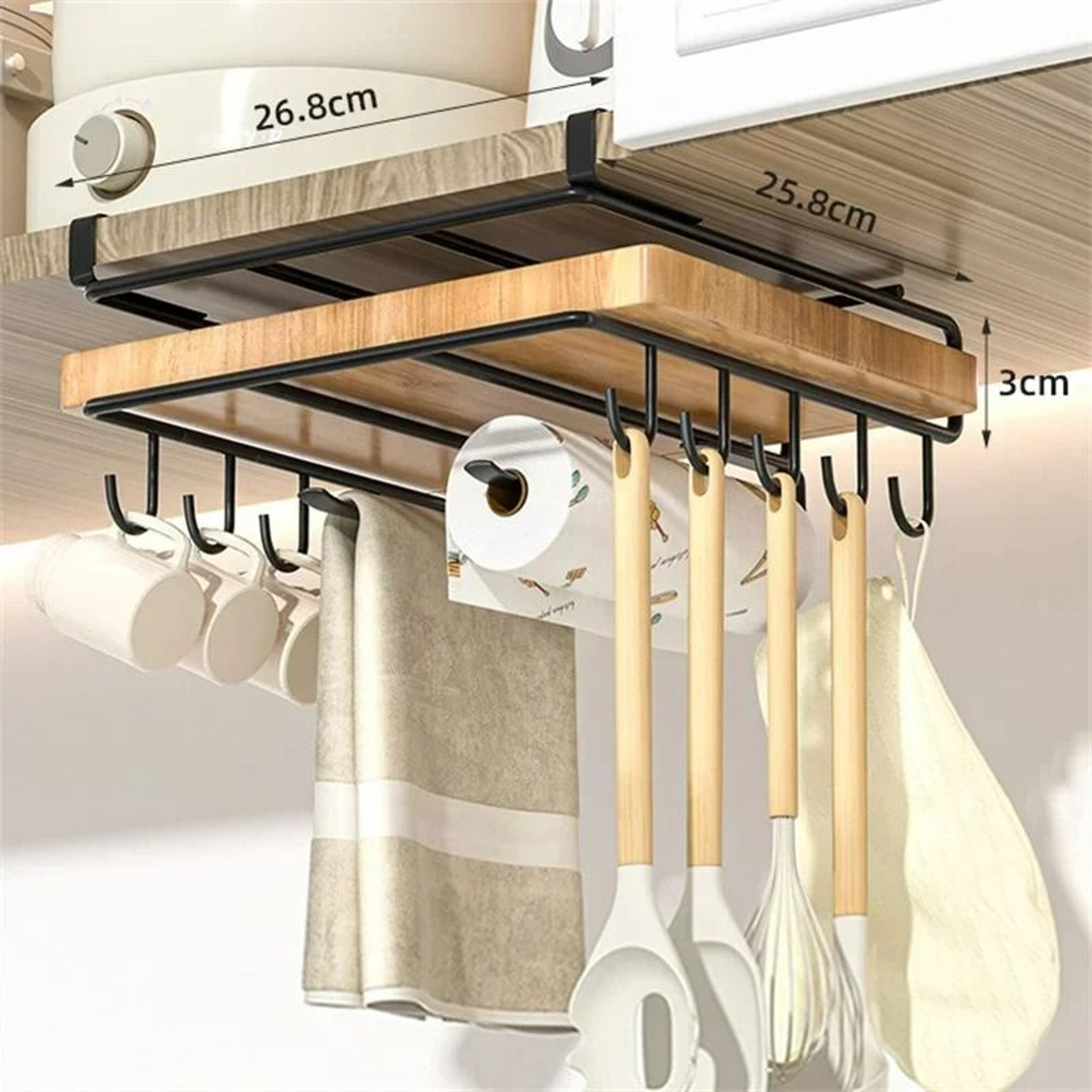 UnderCabinet Stainless Steel Kitchen Organizer Rack 9