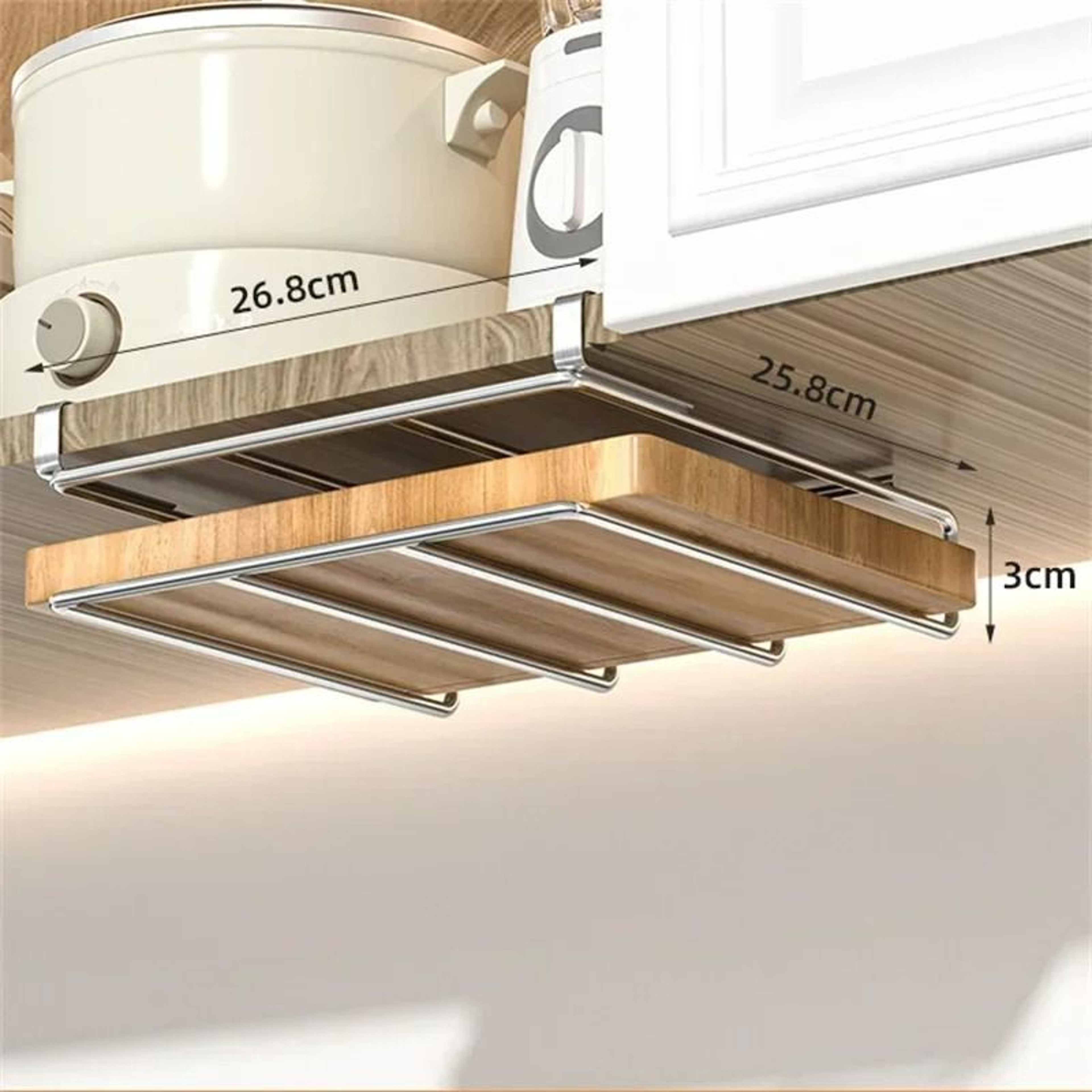 UnderCabinet Stainless Steel Kitchen Organizer Rack 7