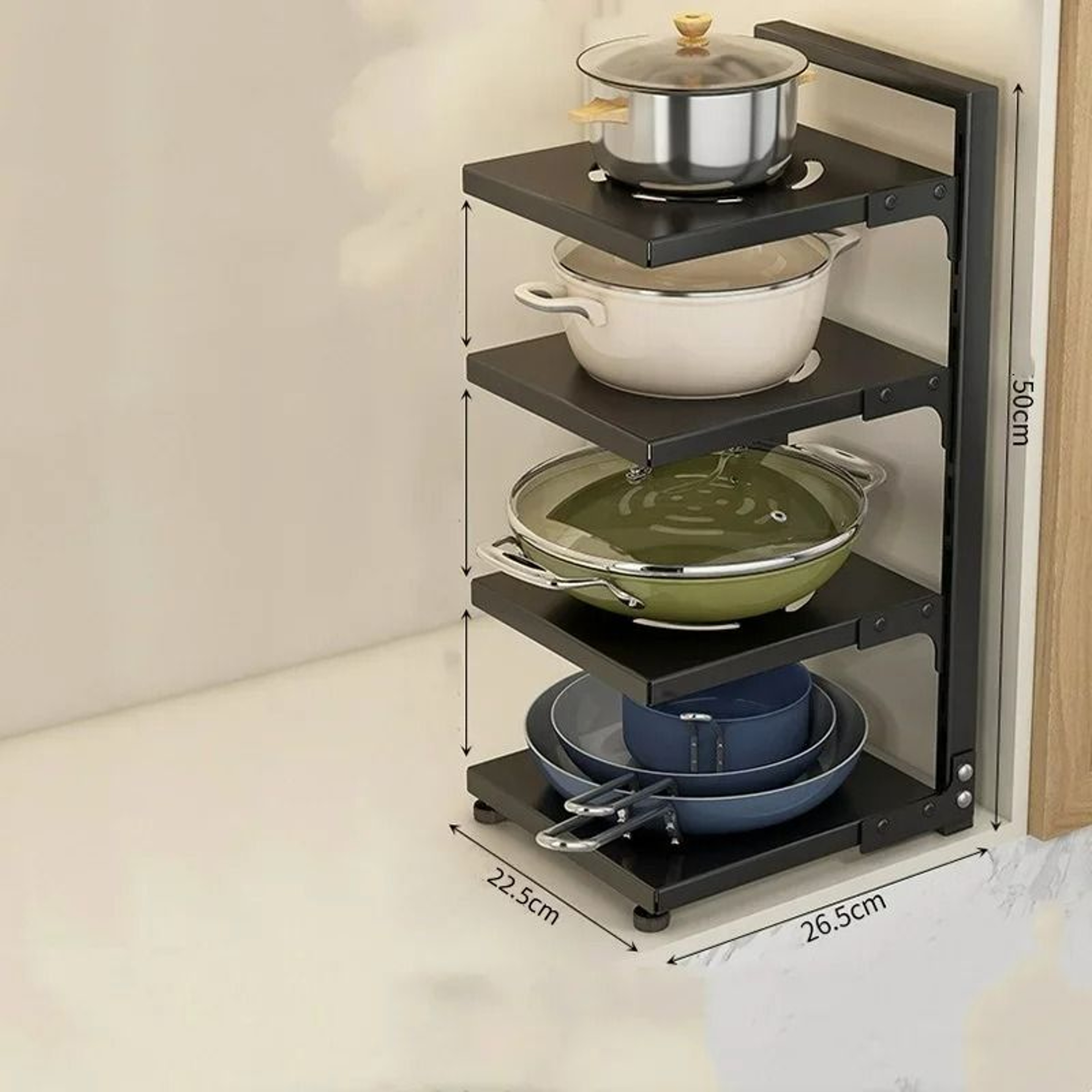 HeavyDuty MultiLayer Carbon Steel UnderSink Cabinet Storage Rack 12
