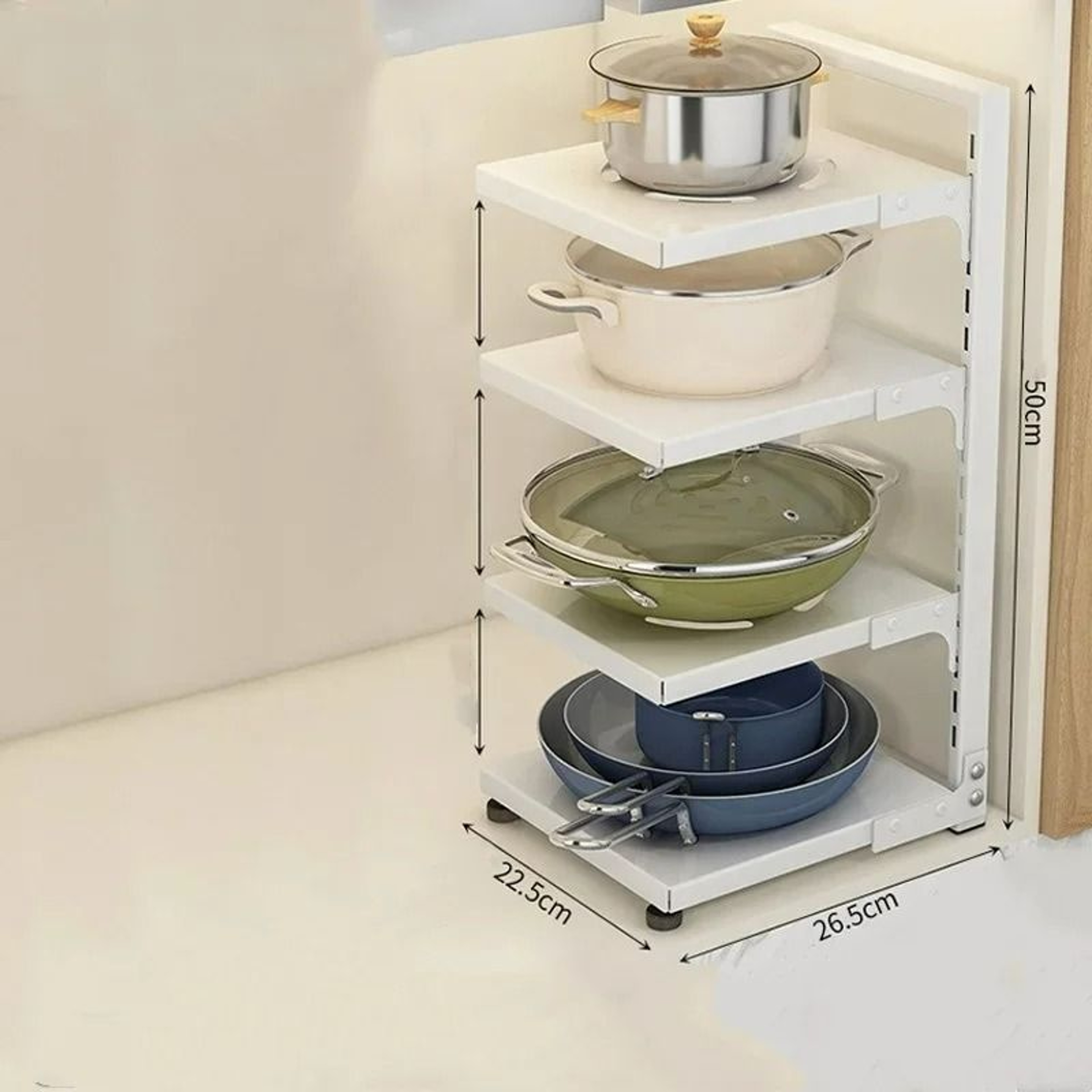 HeavyDuty MultiLayer Carbon Steel UnderSink Cabinet Storage Rack 15