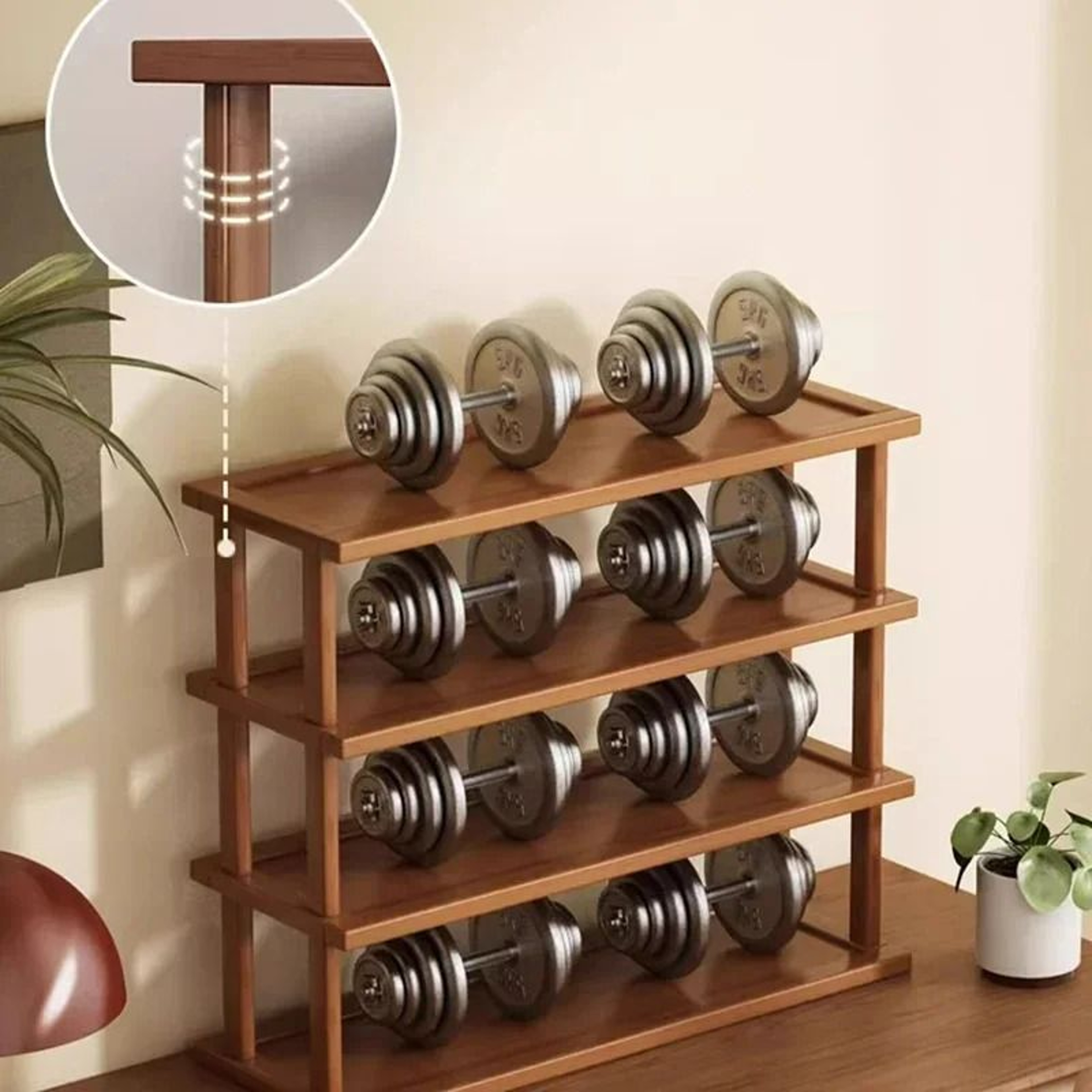 Natural Bamboo Desktop Storage Rack And MultiLayer Countertop Organizer 2