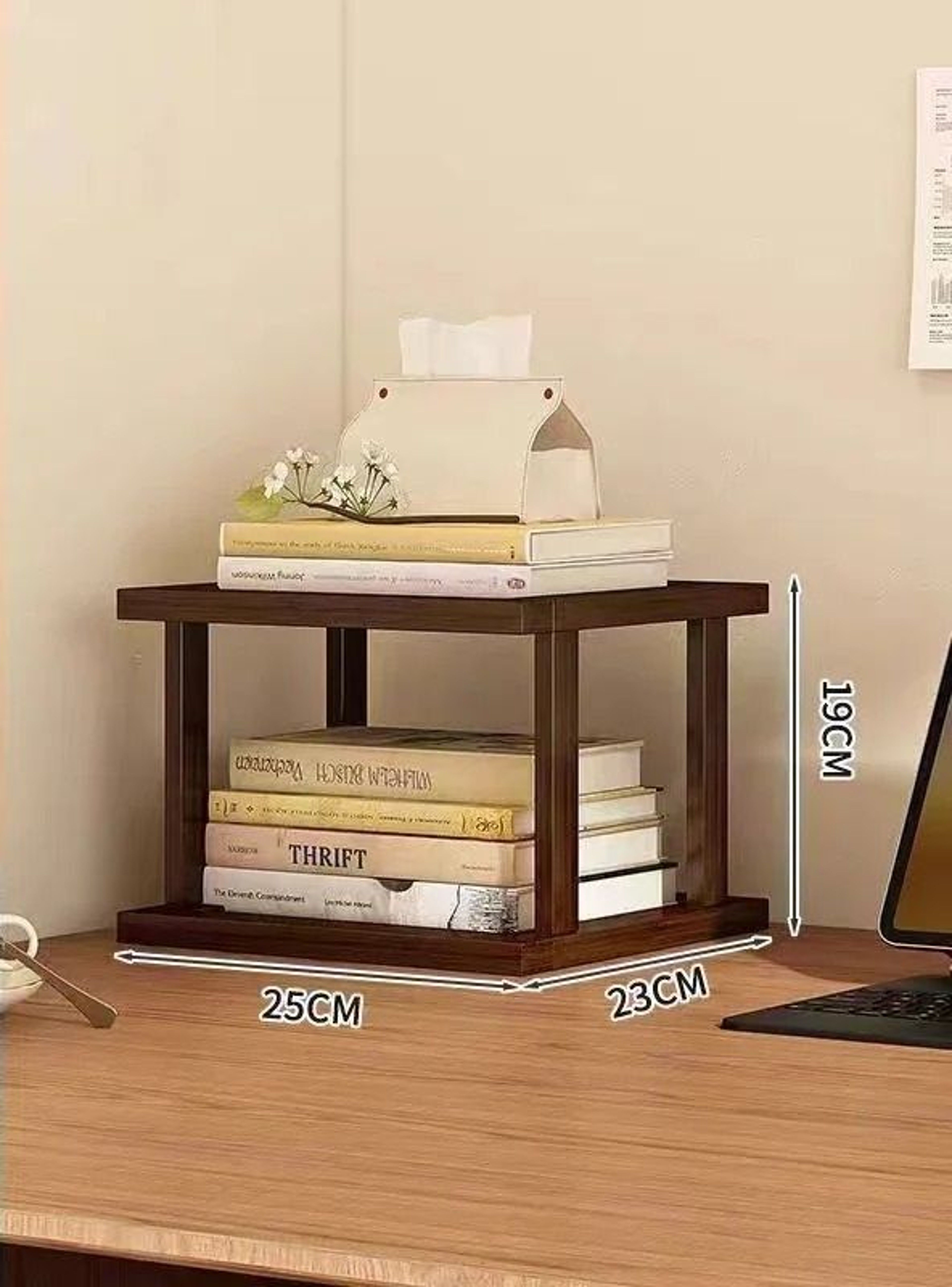 Natural Bamboo Desktop Storage Rack And MultiLayer Countertop Organizer 7
