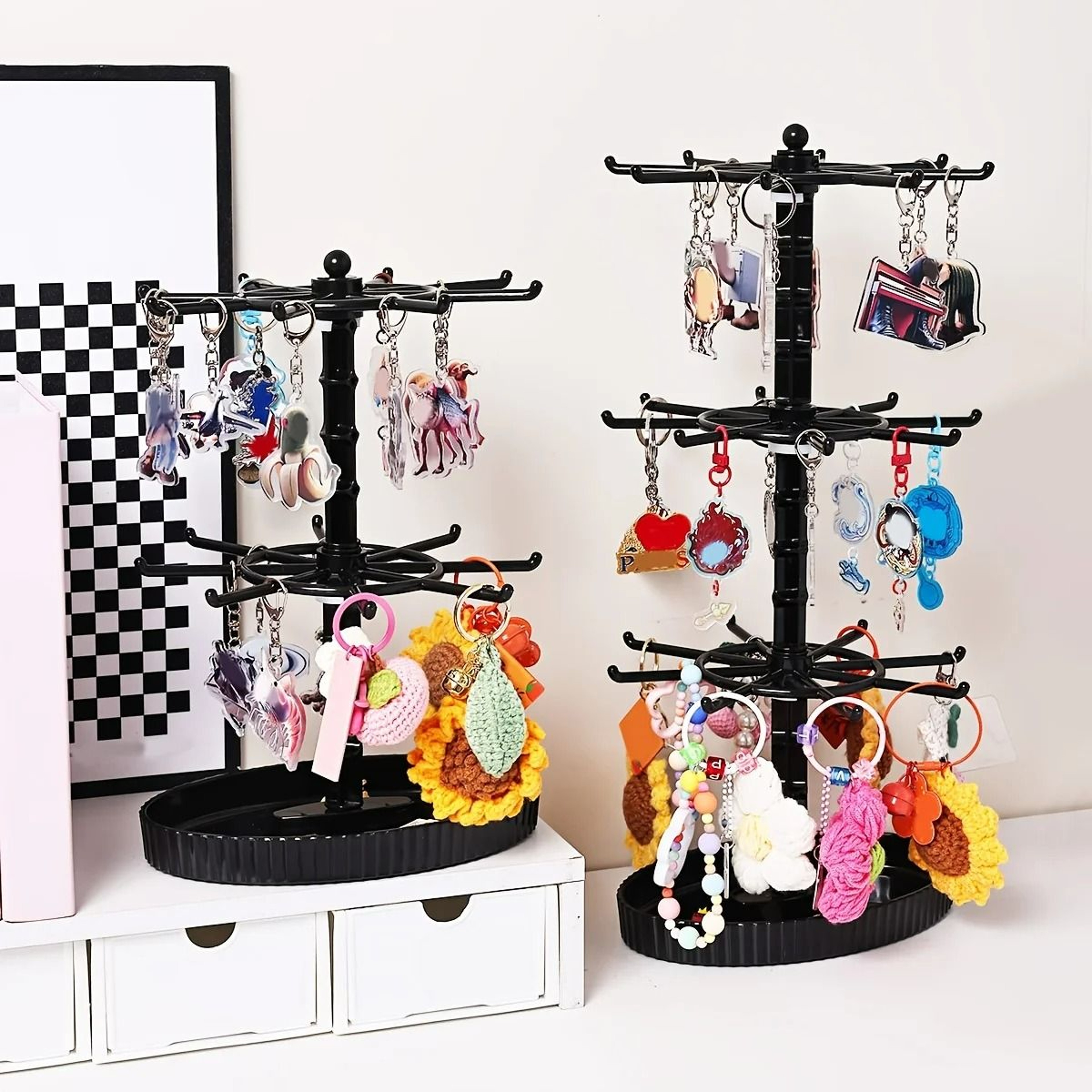 MultiLayer Adjustable Rotating Desktop Accessory Storage Tower 2