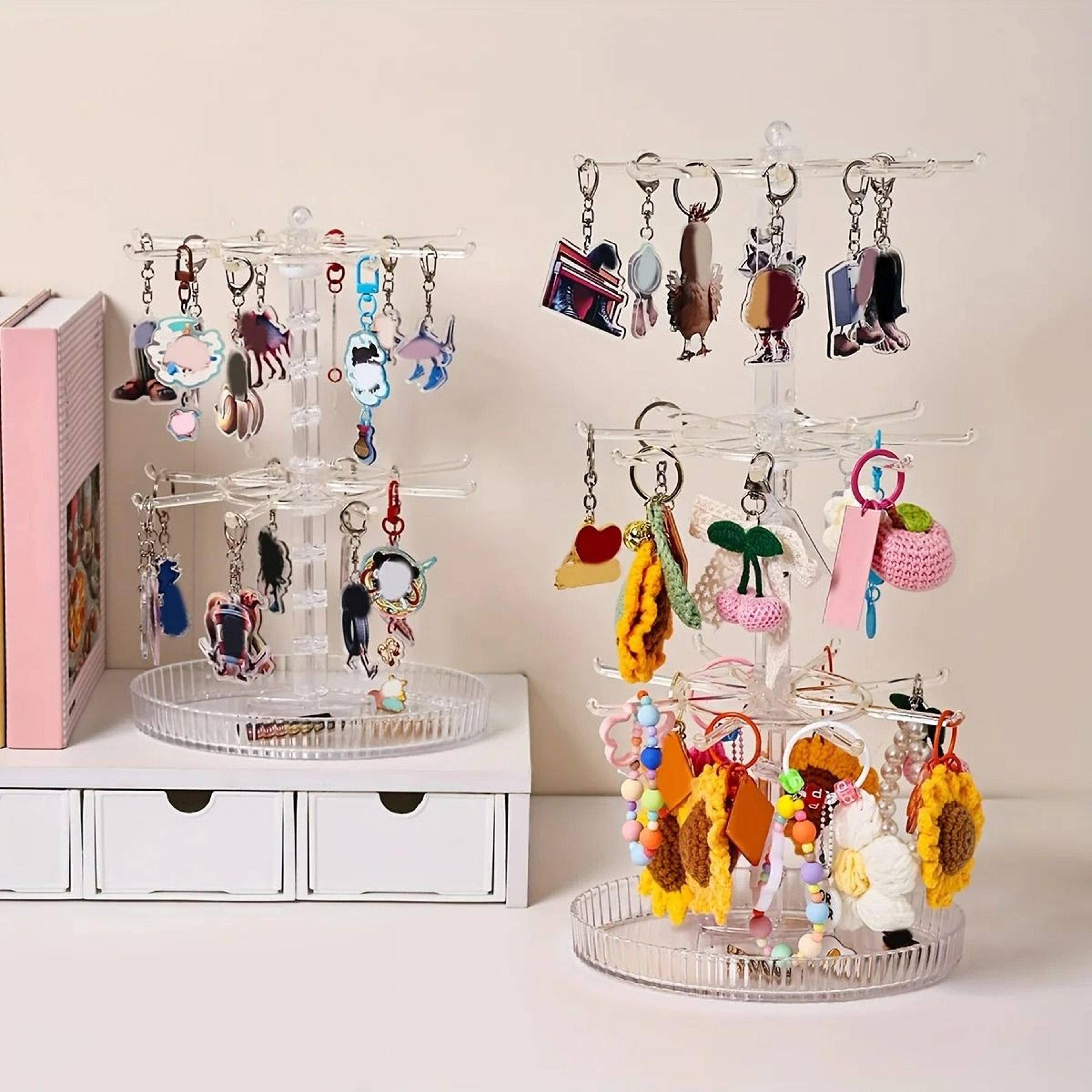 MultiLayer Adjustable Rotating Desktop Accessory Storage Tower 3