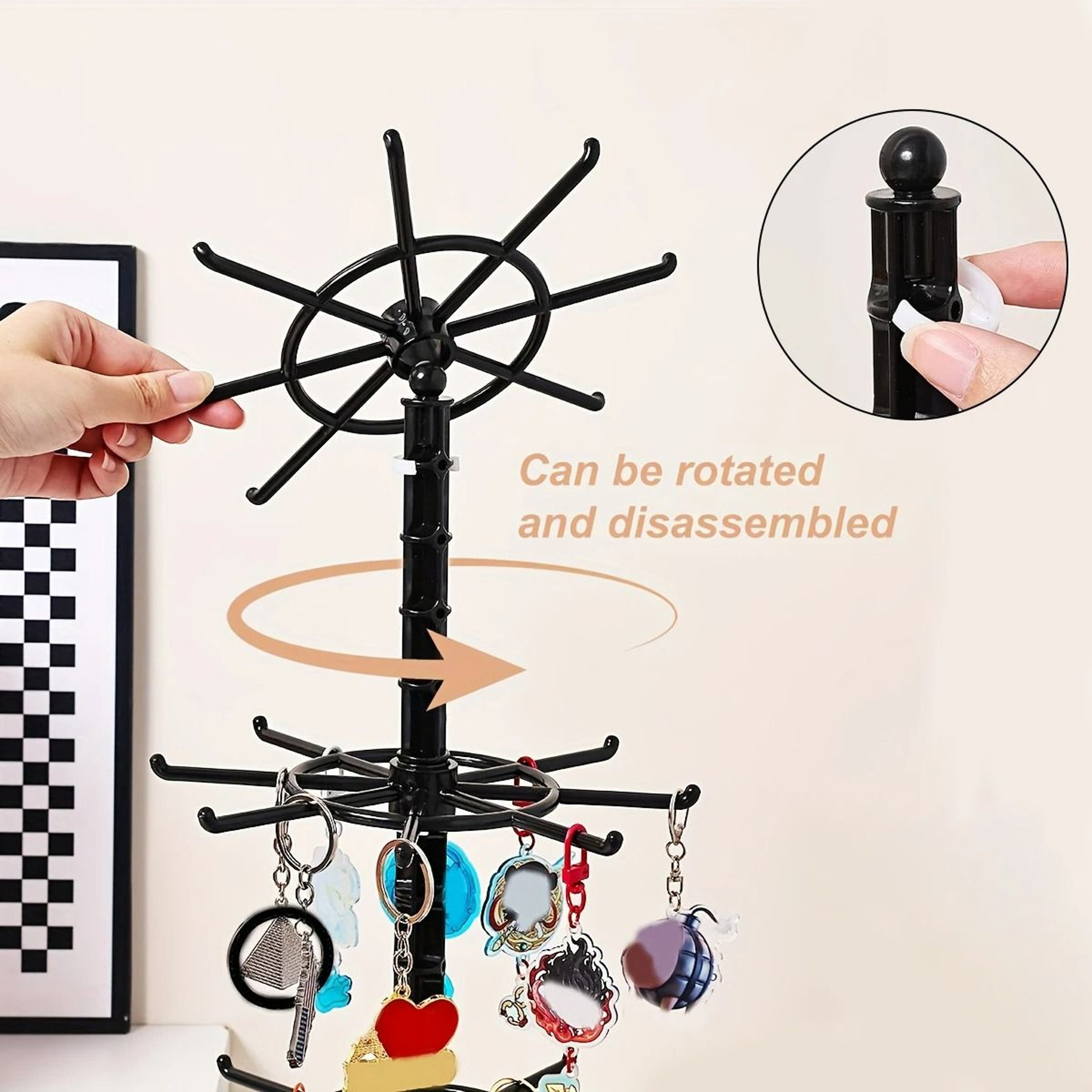 MultiLayer Adjustable Rotating Desktop Accessory Storage Tower 4
