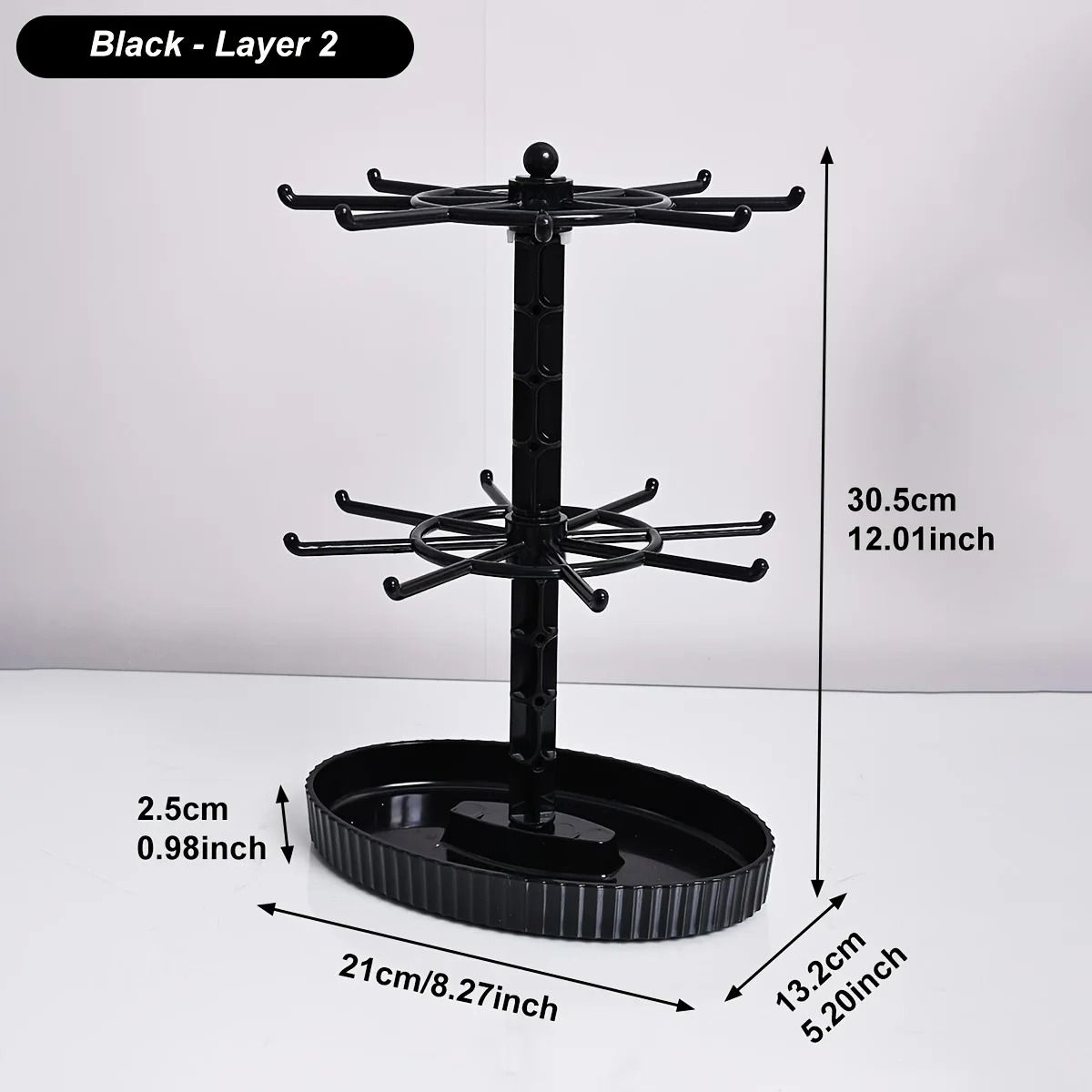 MultiLayer Adjustable Rotating Desktop Accessory Storage Tower 8