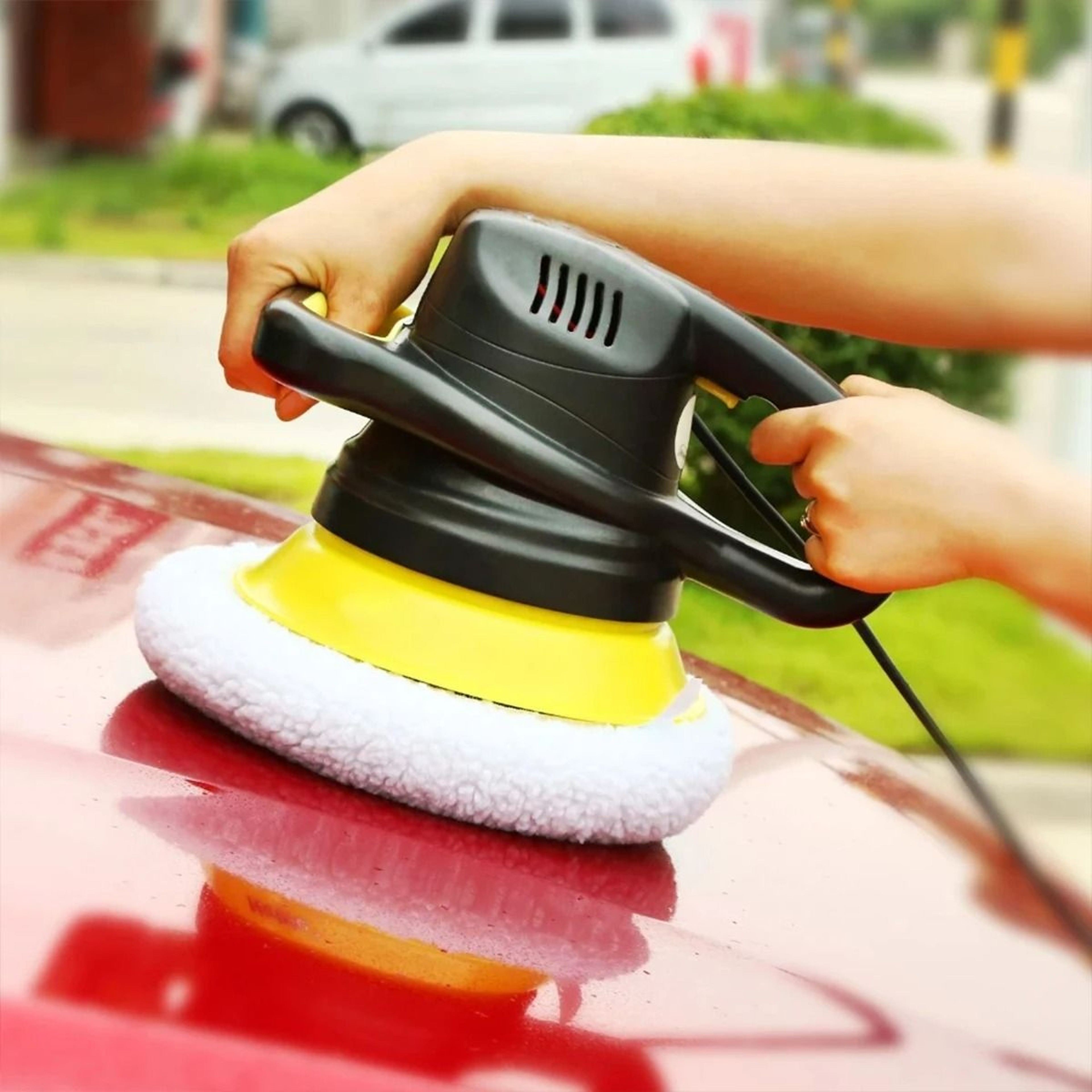 10Piece Car Polishing Pad Bonnet Set  910 Inch Auto Soft Microfiber  Wool Buffer Covers 4