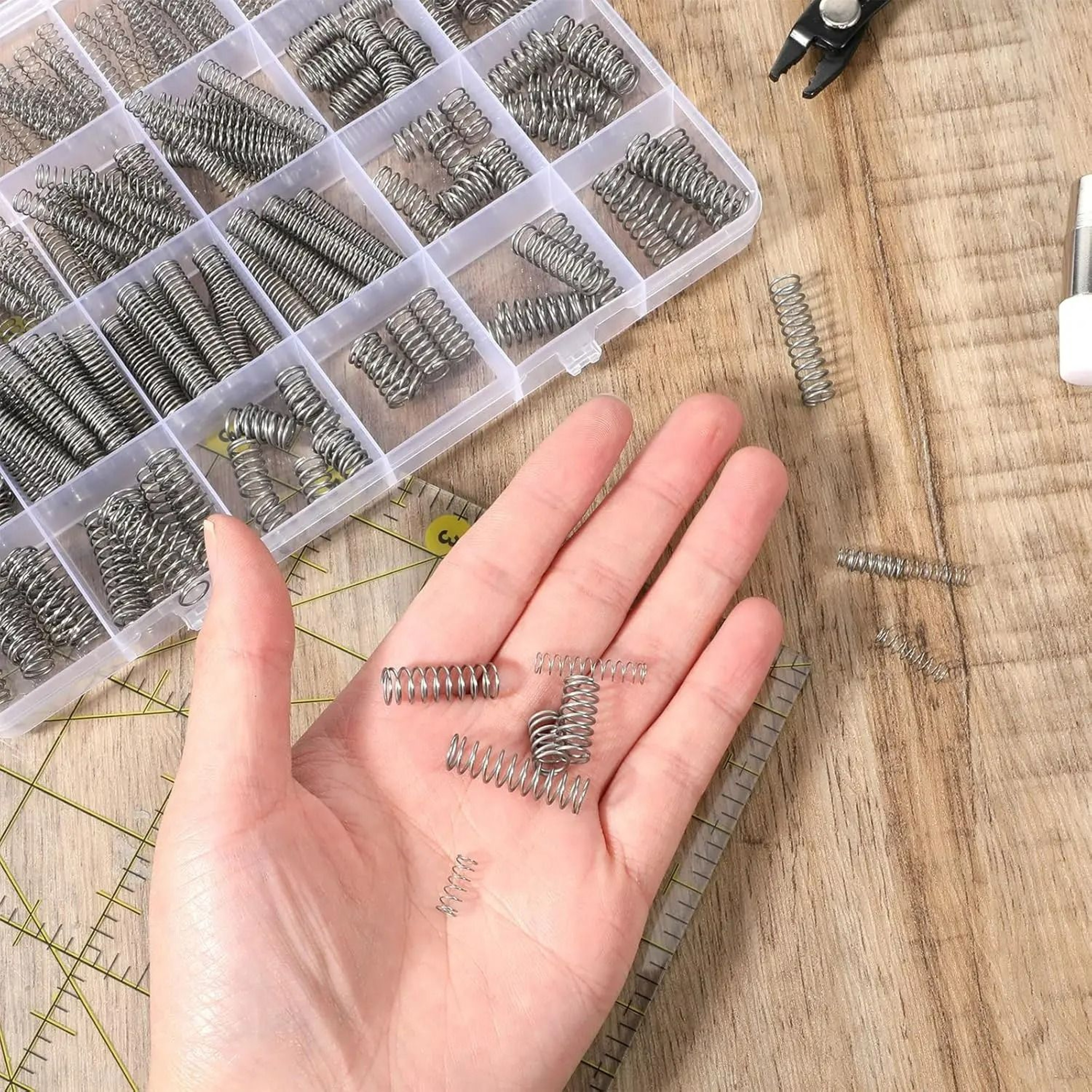 304 Stainless Steel Compression Spring Assortment Kit  15Size Box Of Small Springs For Mechanical R 2