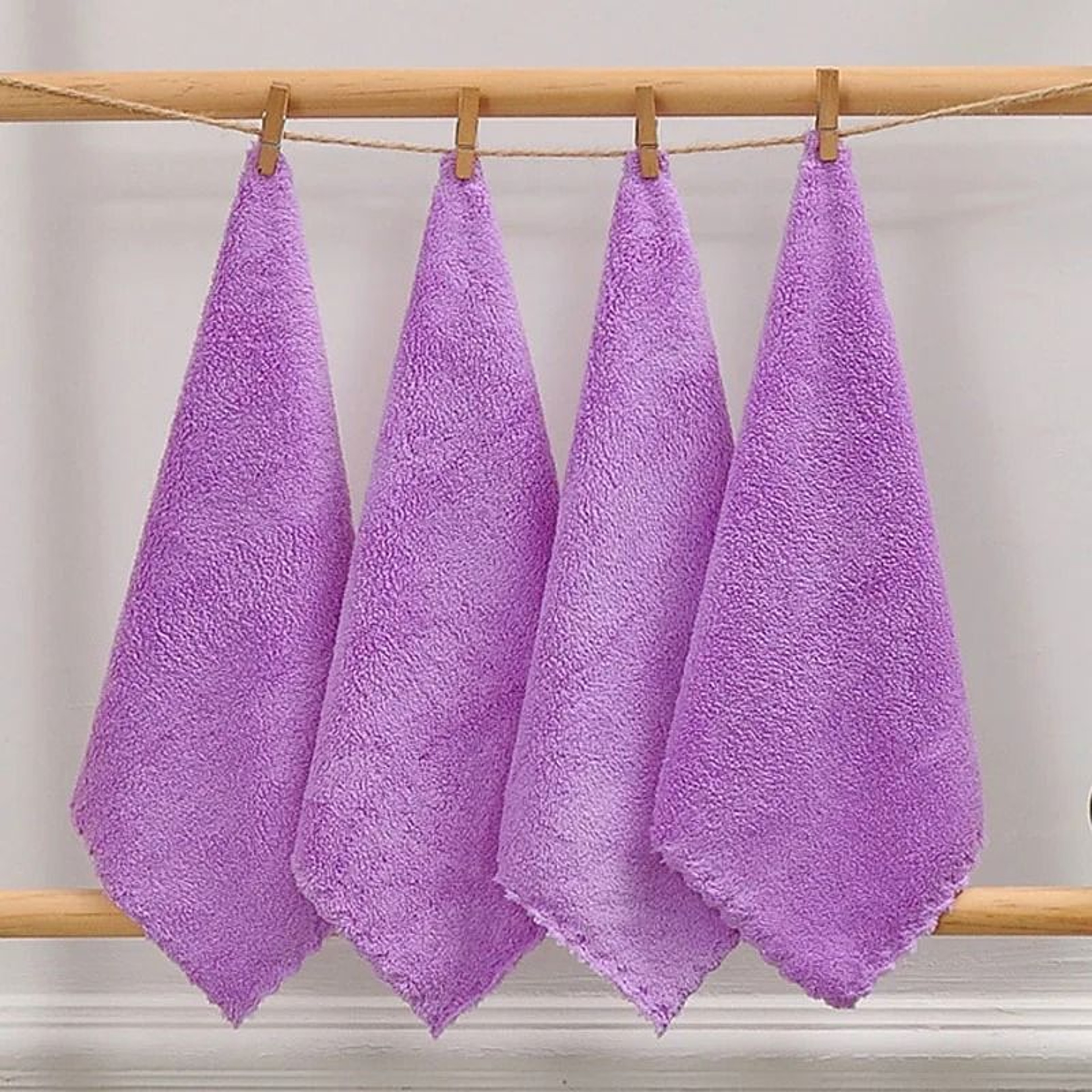 50Pack Small Coral Fleece Hand Towels  Highly Absorbent Solid Color Face And Dish Cloths 9