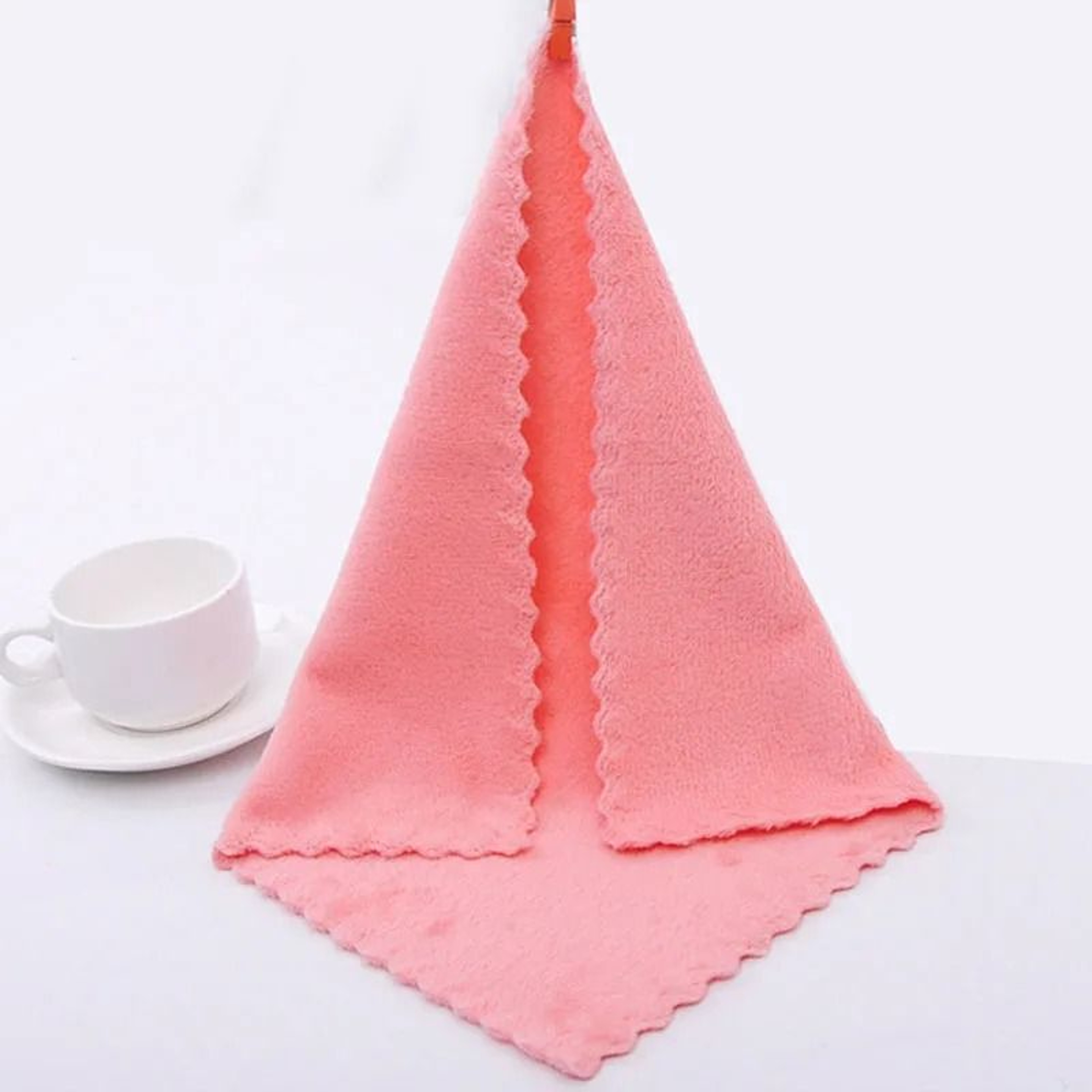 50Pack Small Coral Fleece Hand Towels  Highly Absorbent Solid Color Face And Dish Cloths 7