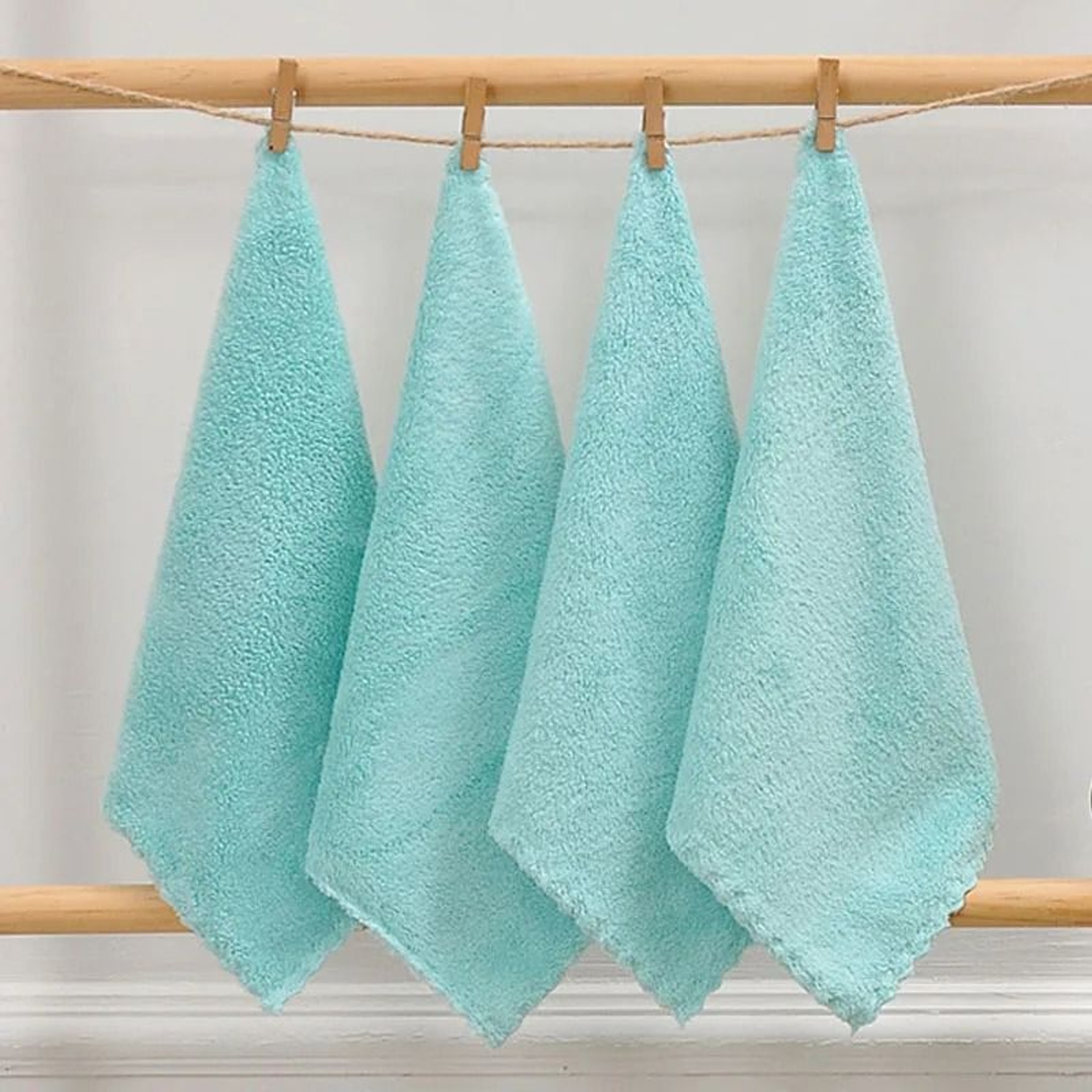 50Pack Small Coral Fleece Hand Towels  Highly Absorbent Solid Color Face And Dish Cloths 8