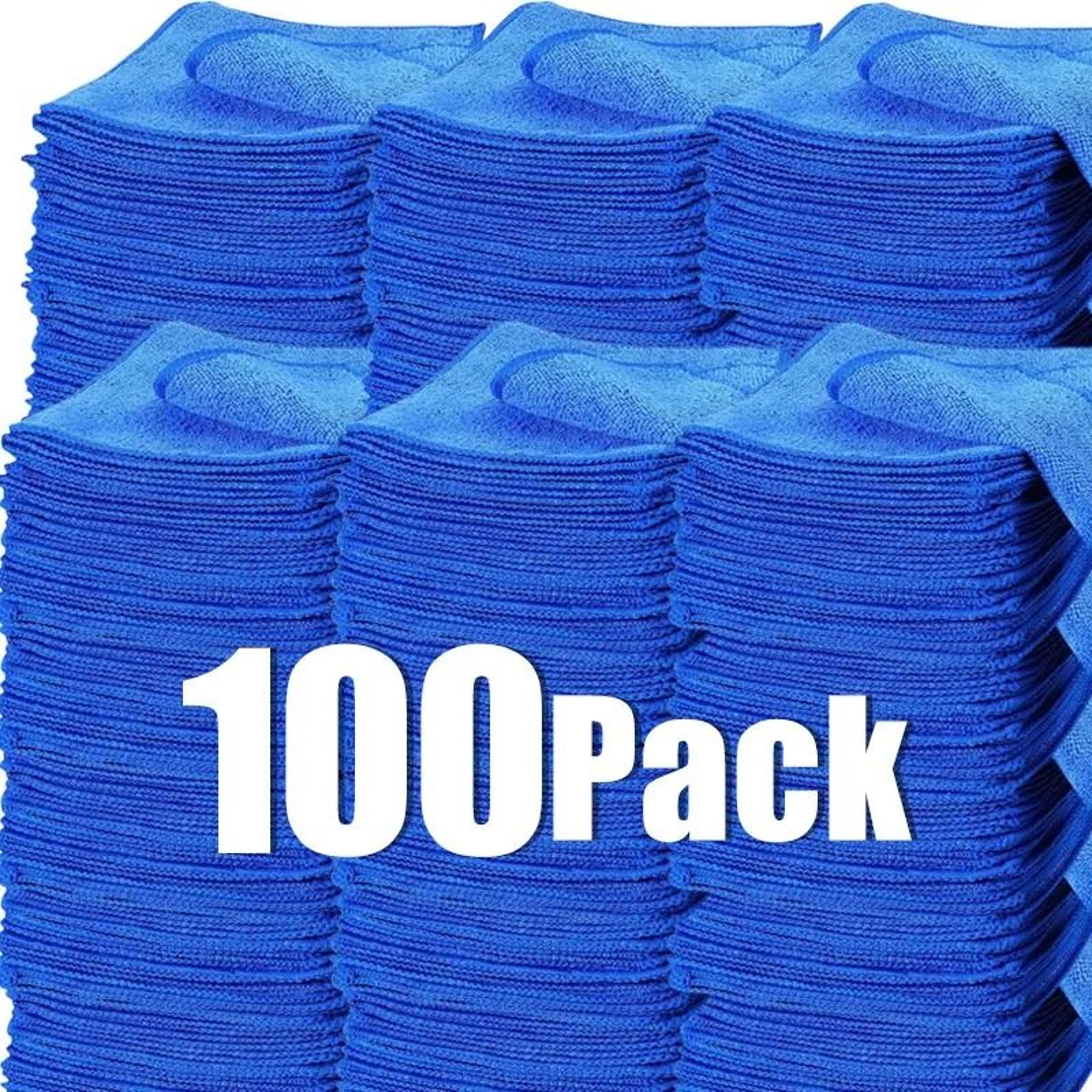 MultiSurface Microfiber Car Wash And Home Cleaning Towels 100Piece Bulk Pack 1