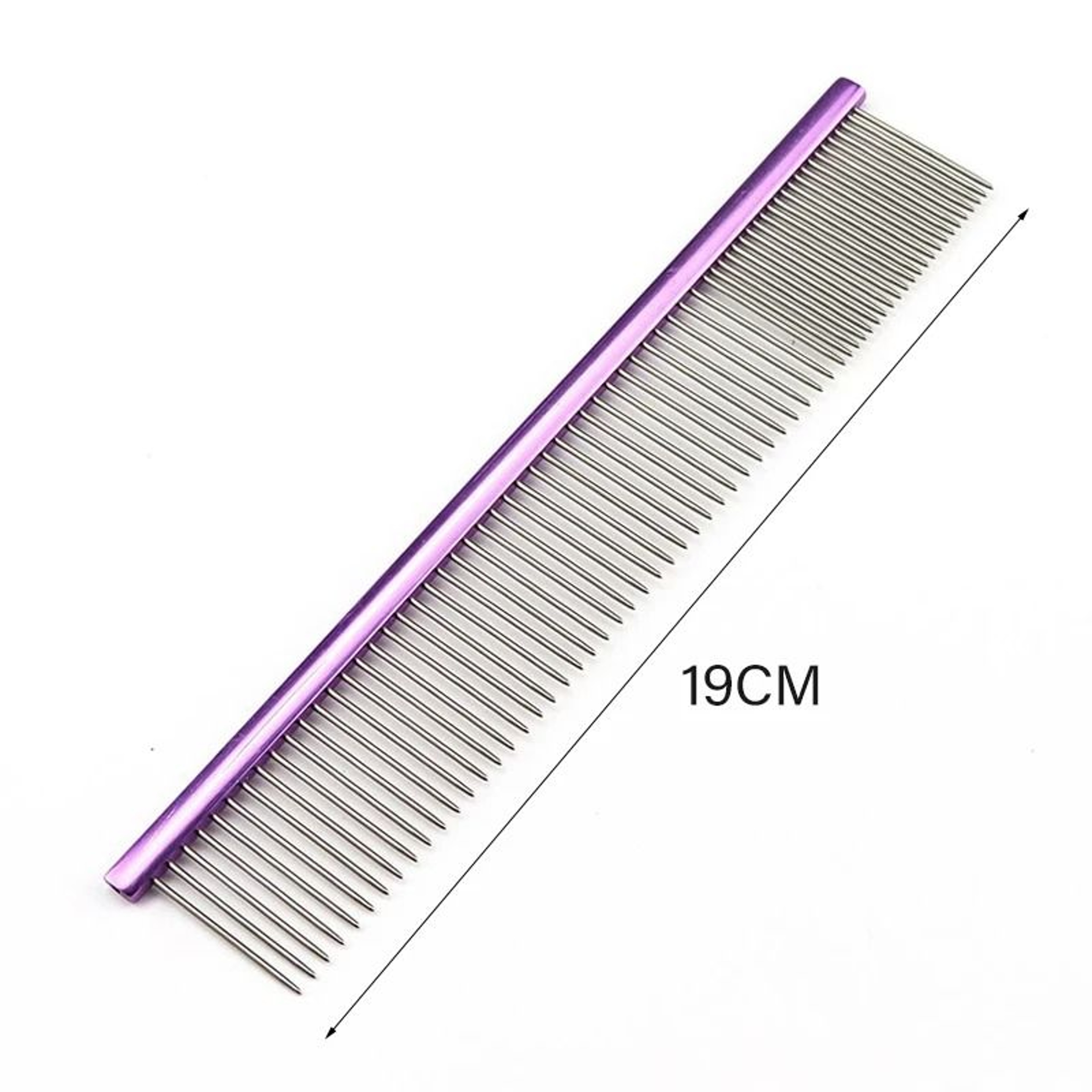 Light Aluminum DualAction Pet Grooming Comb 14