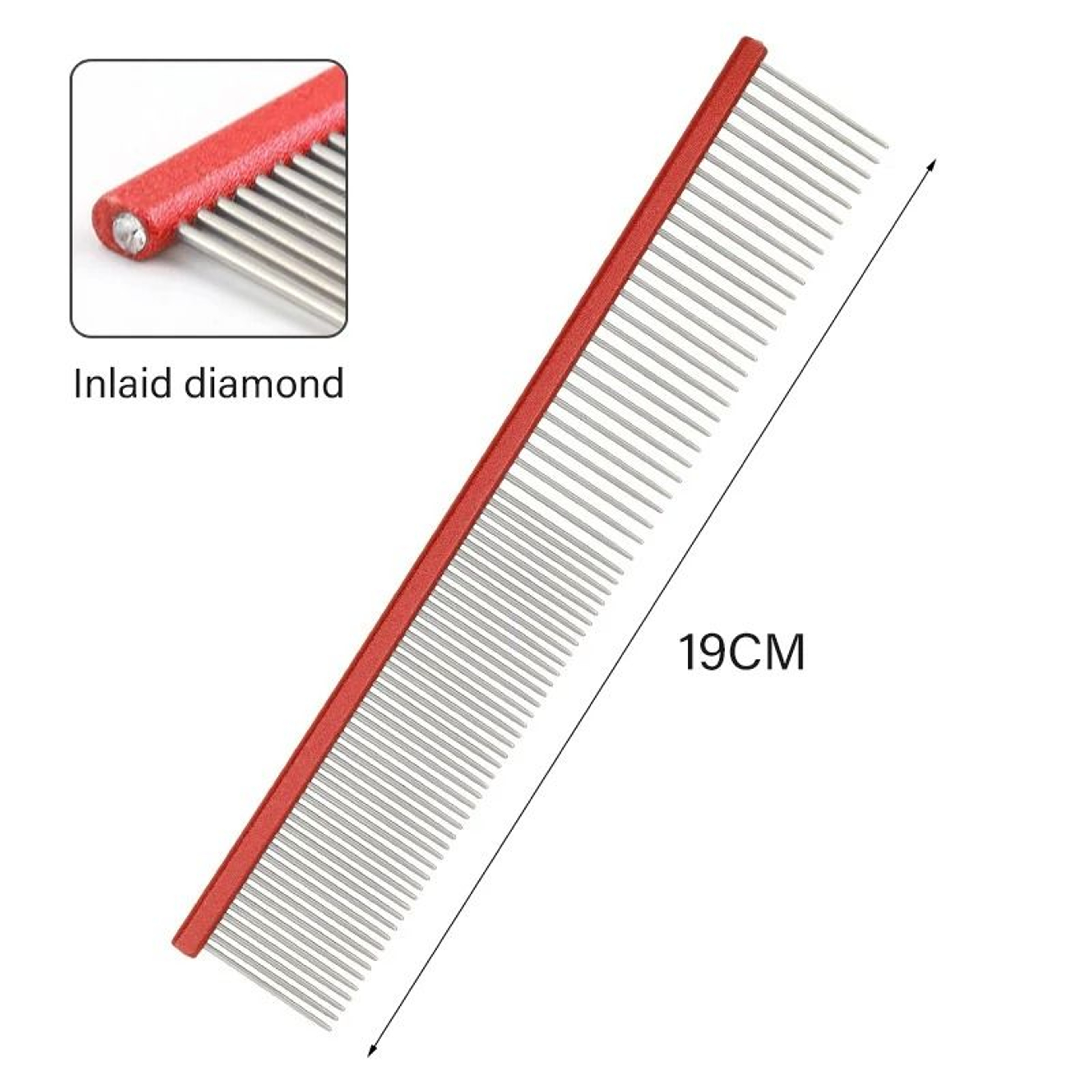 Light Aluminum DualAction Pet Grooming Comb 15