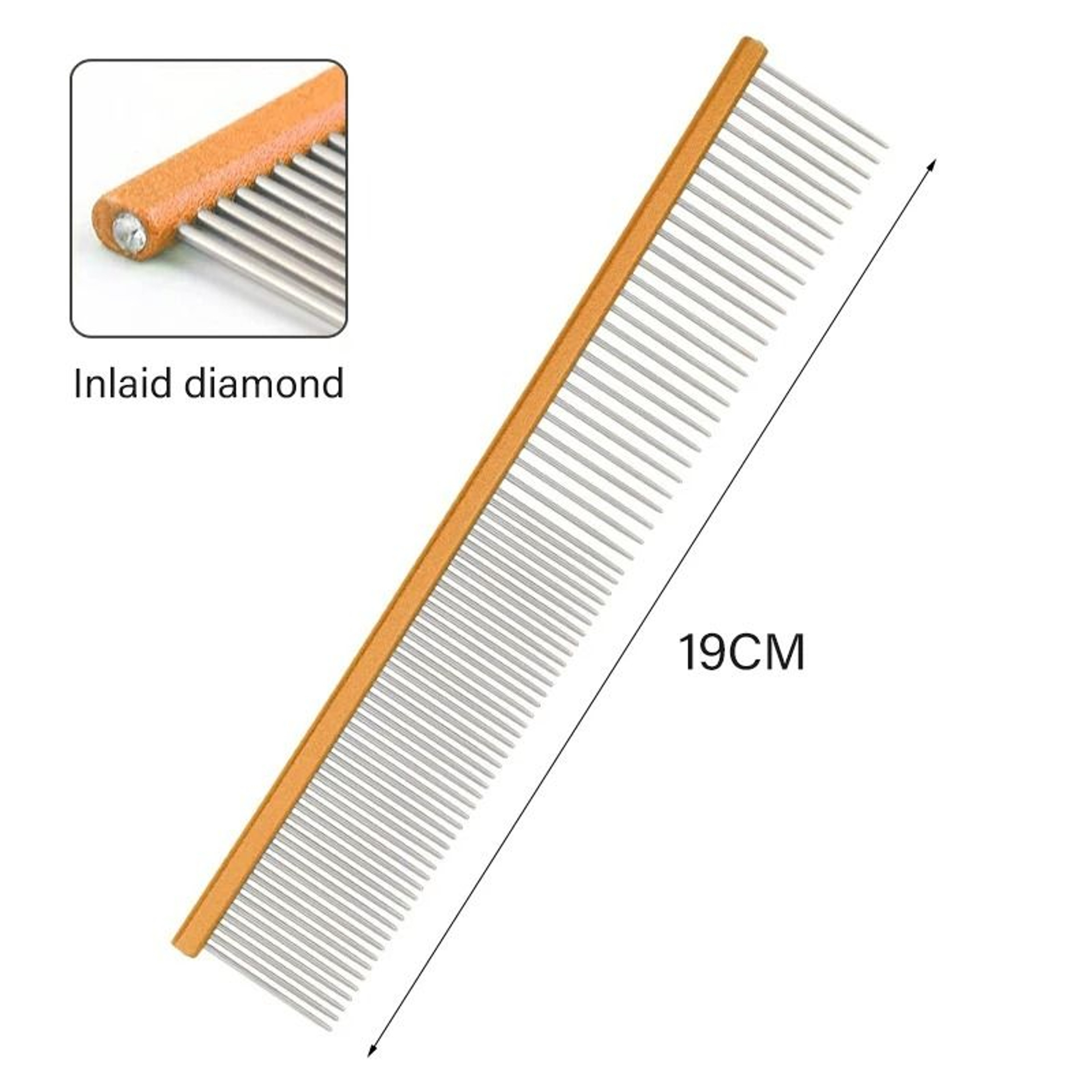 Light Aluminum DualAction Pet Grooming Comb 17