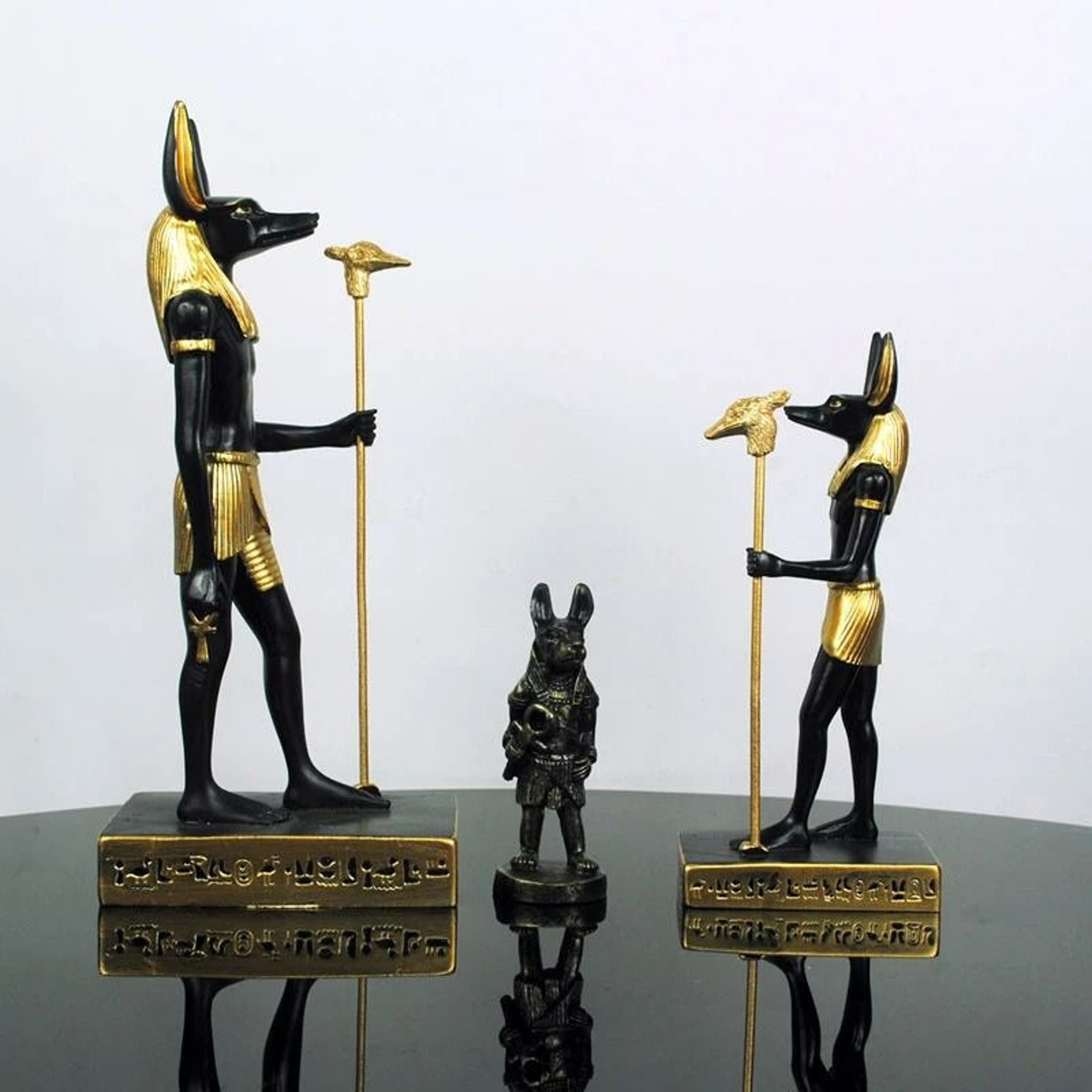 Egyptian Anubis Jackal God Resin Sculpture 0