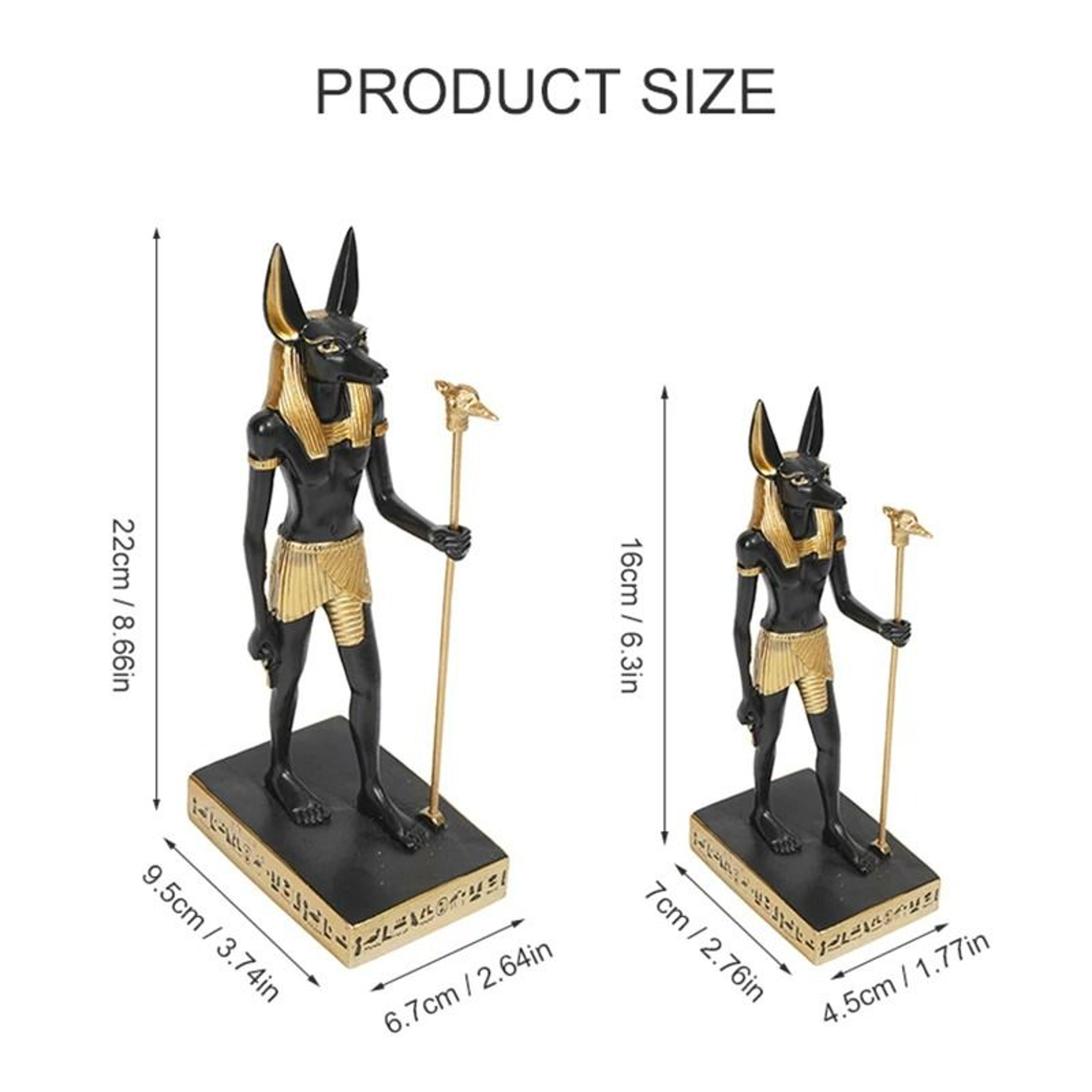 Egyptian Anubis Jackal God Resin Sculpture 1