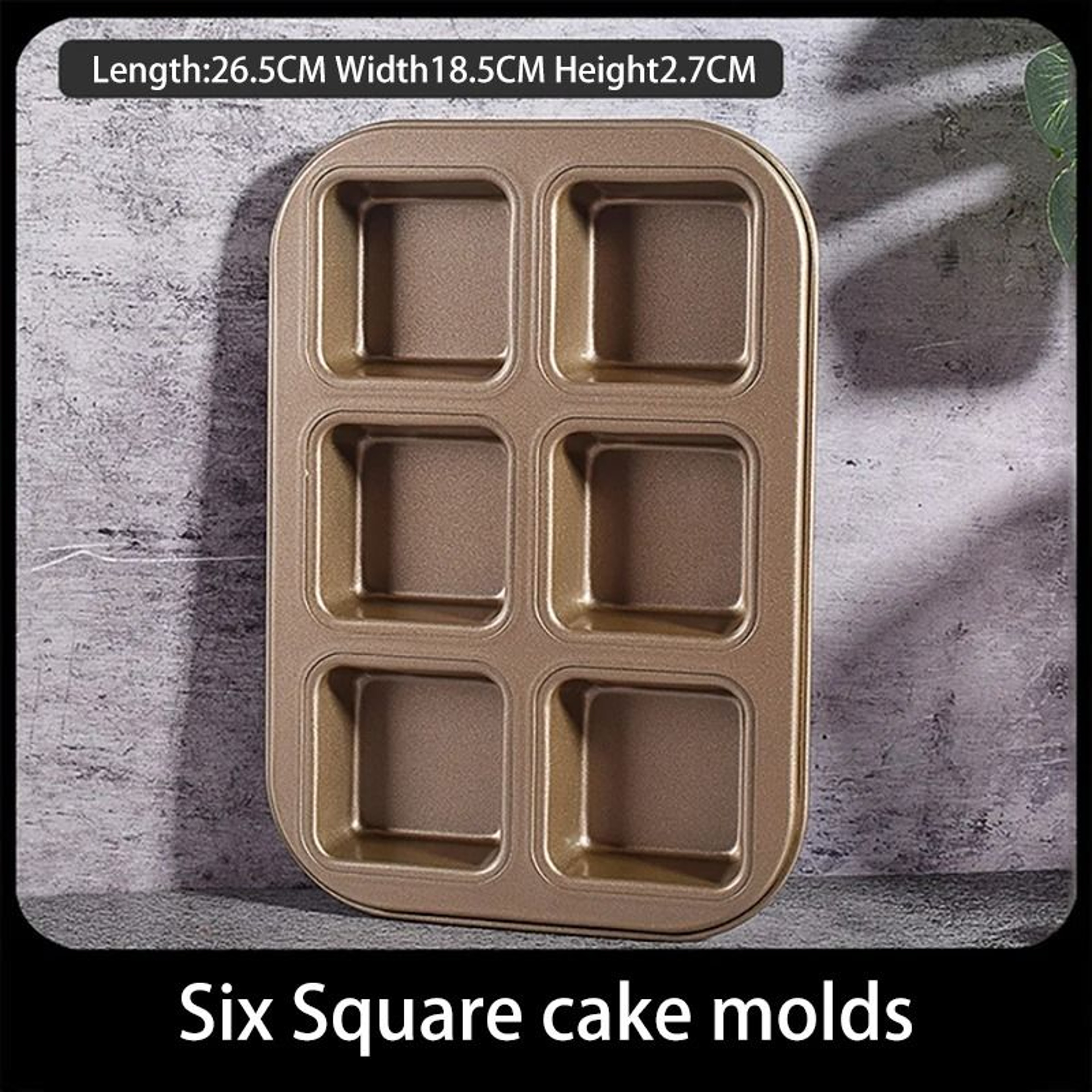 NonStick MultiGrid Square Cake  Mini Bread Pan 6