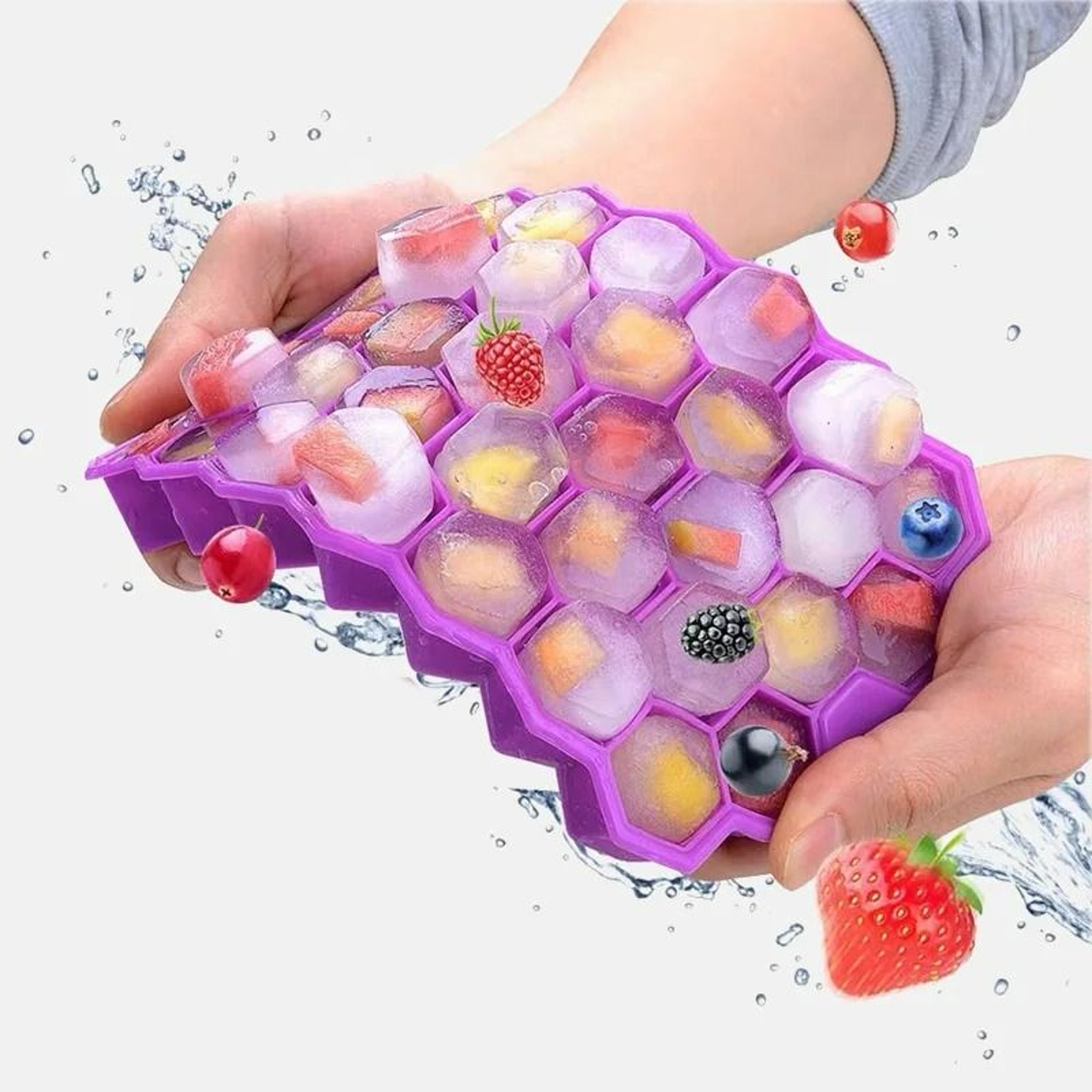 FoodGrade Silicone 148Cube LargeCapacity Ice Tray Set 2
