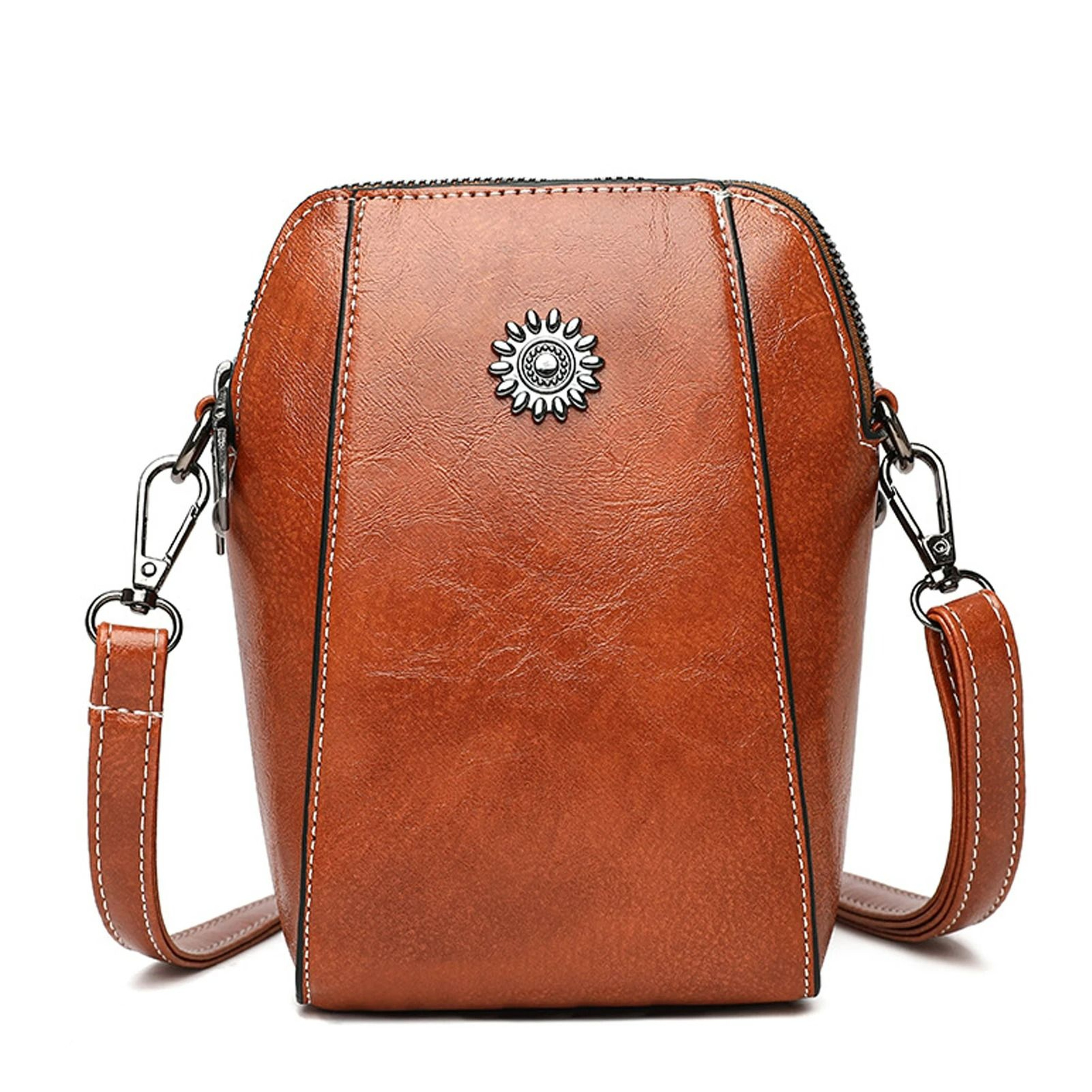 Luxury Soft Leather Crossbody Tote 9