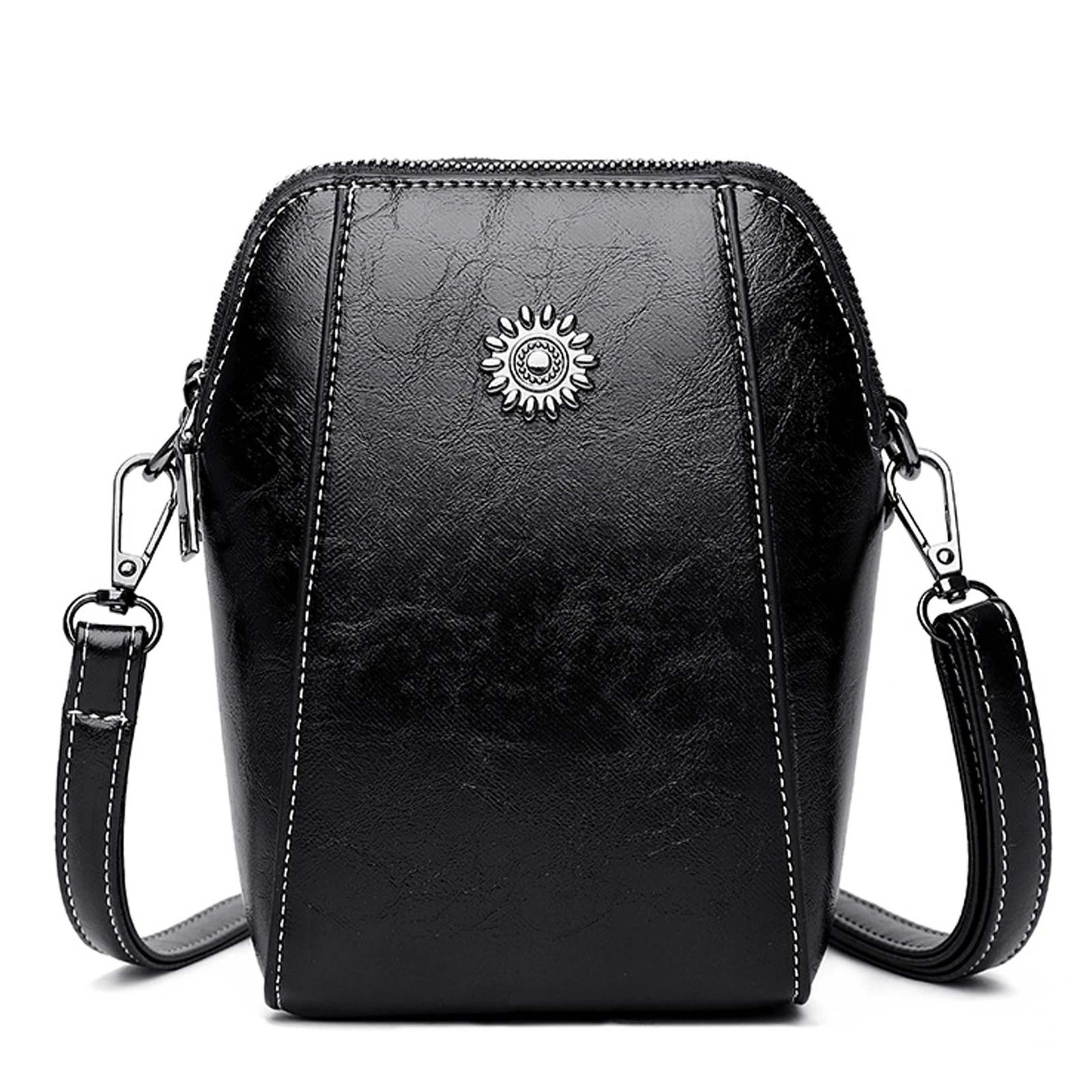 Luxury Soft Leather Crossbody Tote 8