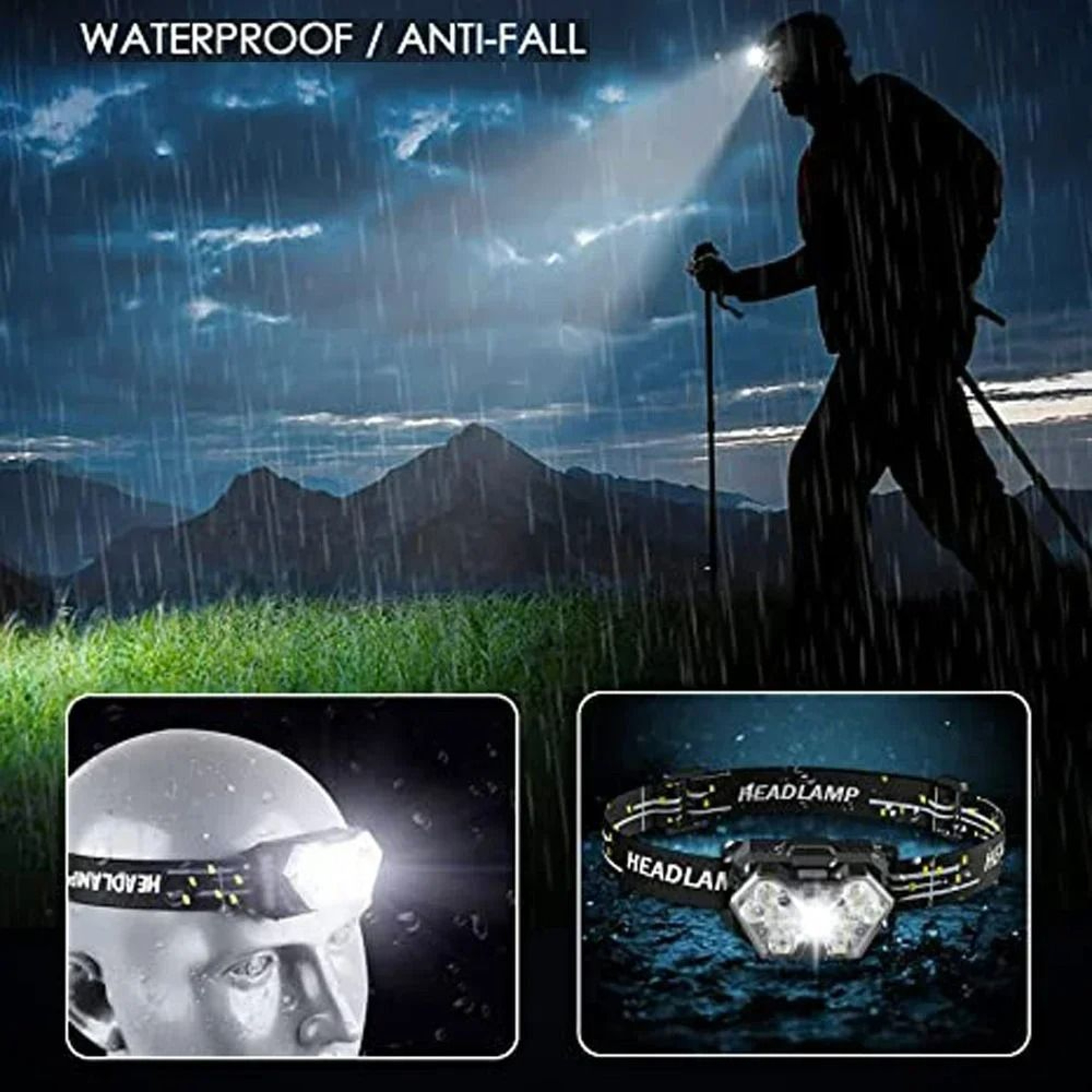 2Pack 9LED HandsFree Motion Sensor Headlamps 6