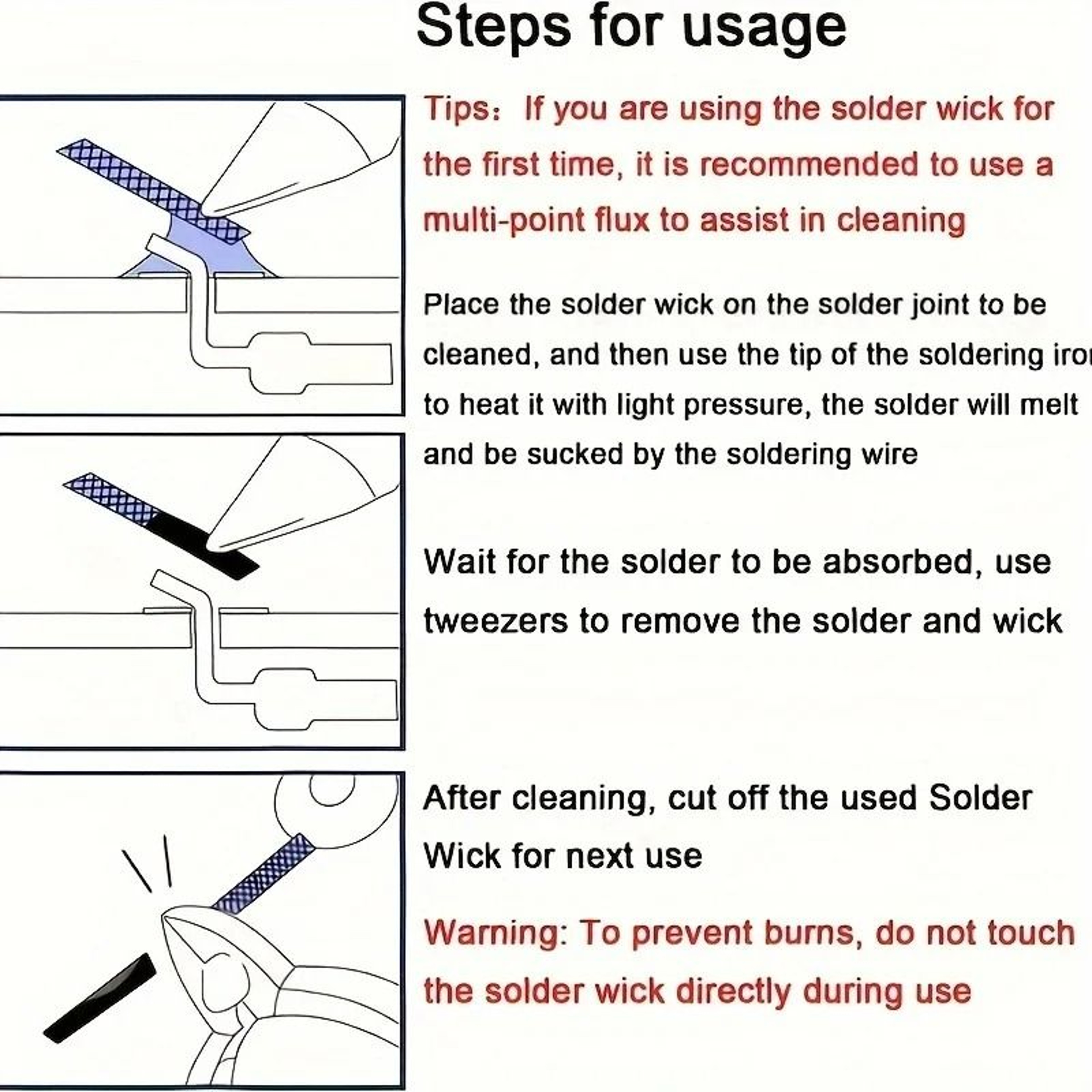 Precision Copper Desoldering Braid  Solder Remover 4