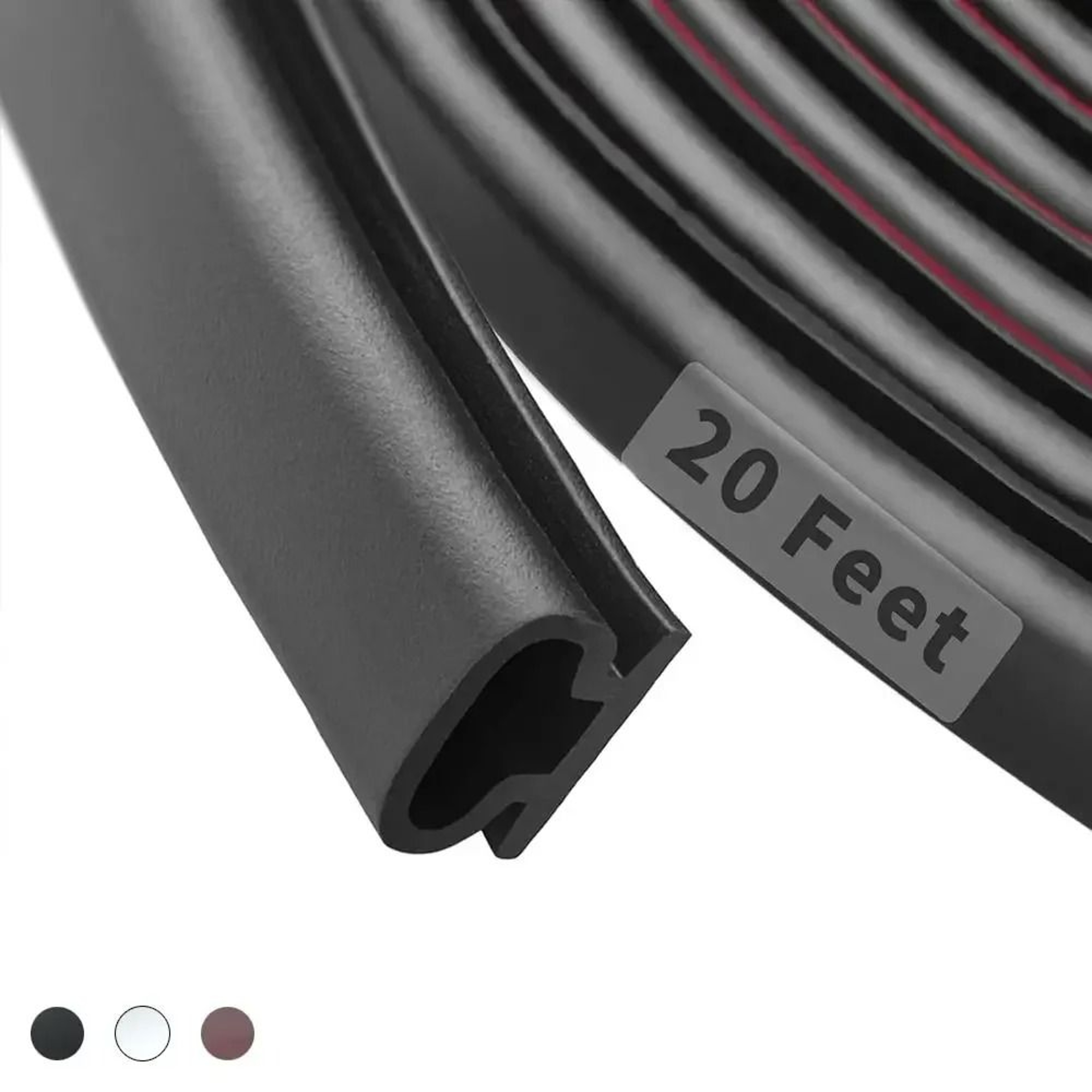 DShape HeavyDuty Rubber Door Sealing Strip 1