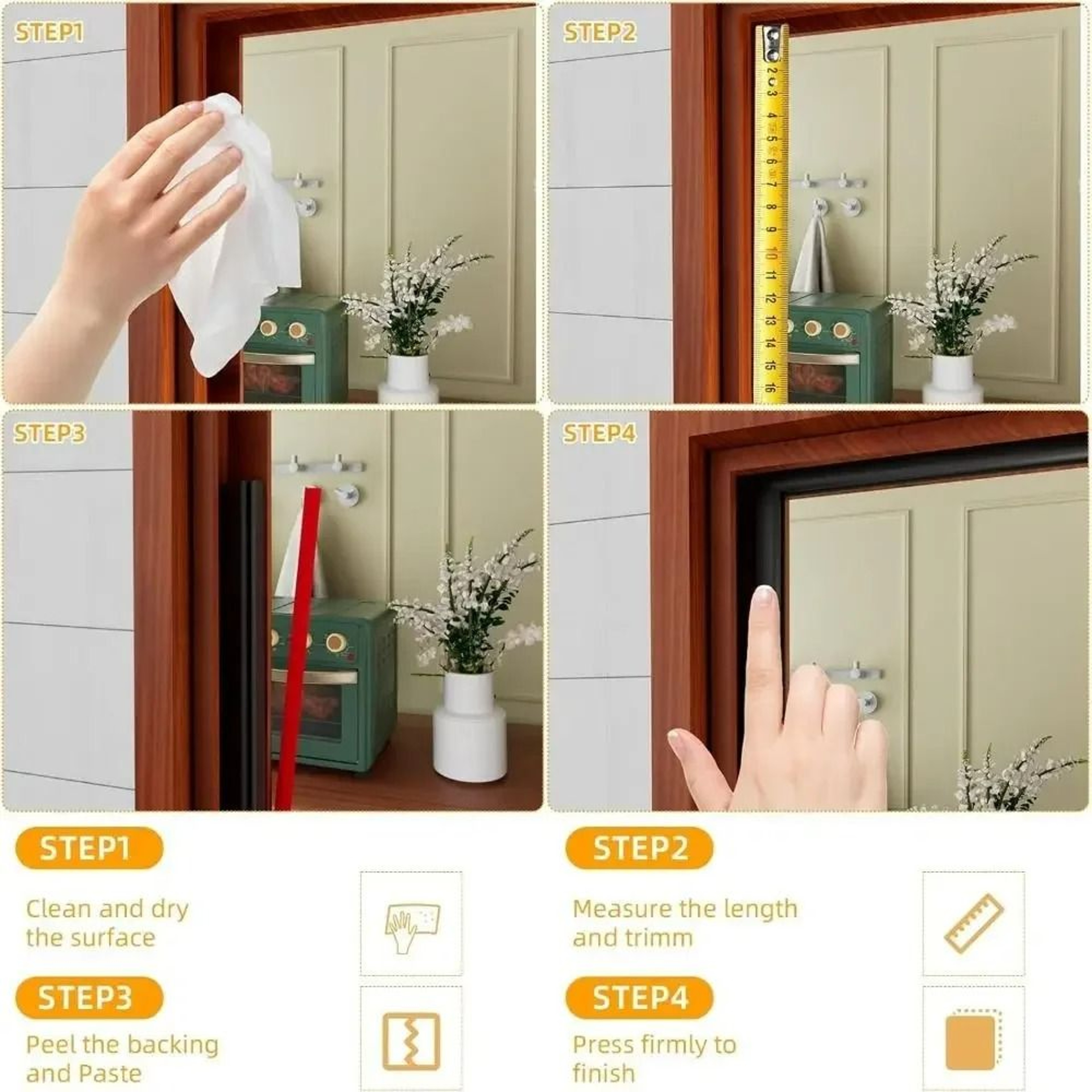 DShape HeavyDuty Rubber Door Sealing Strip 6