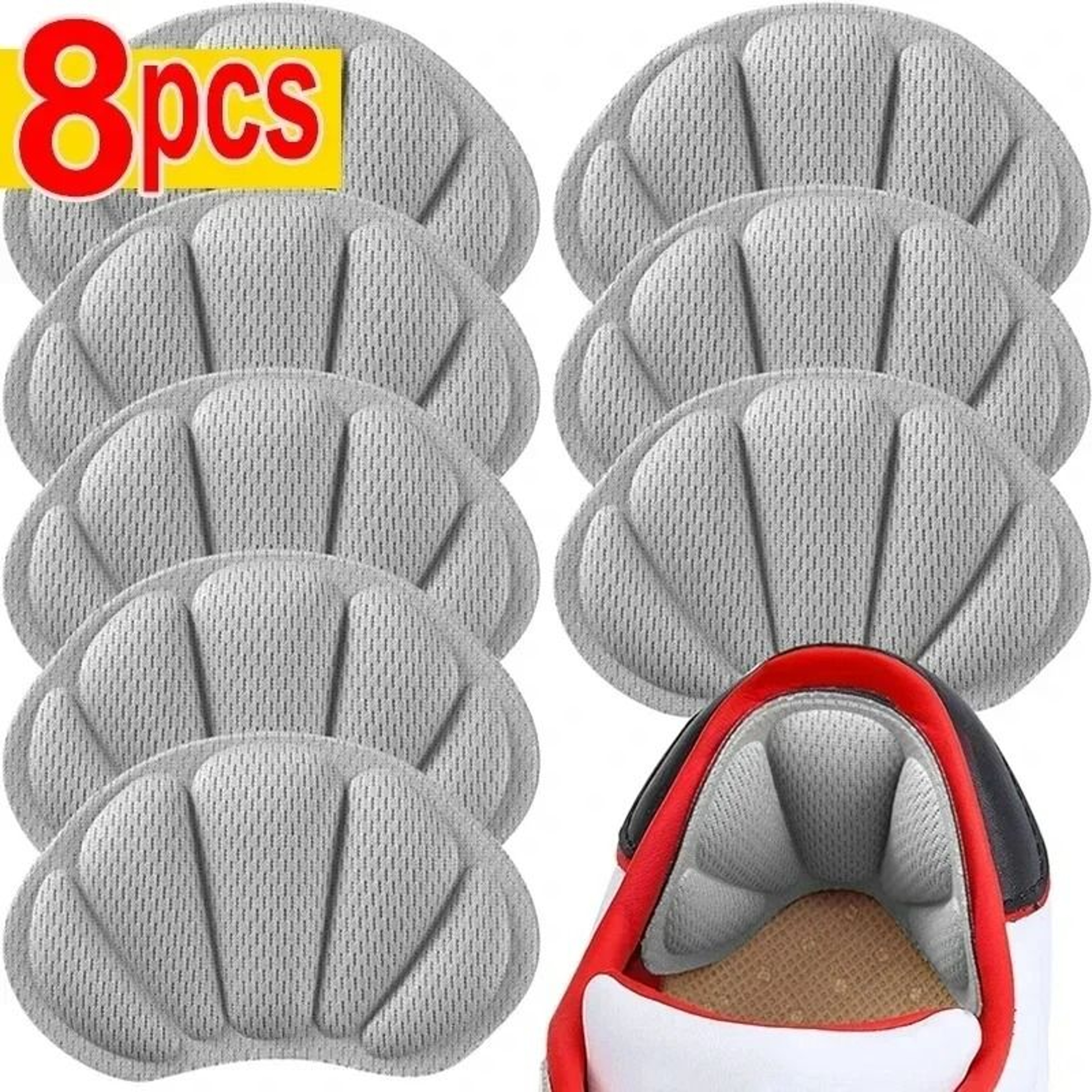 HighElastic AntiWear Cushion Heel Pads 8Piece Value Pack 2