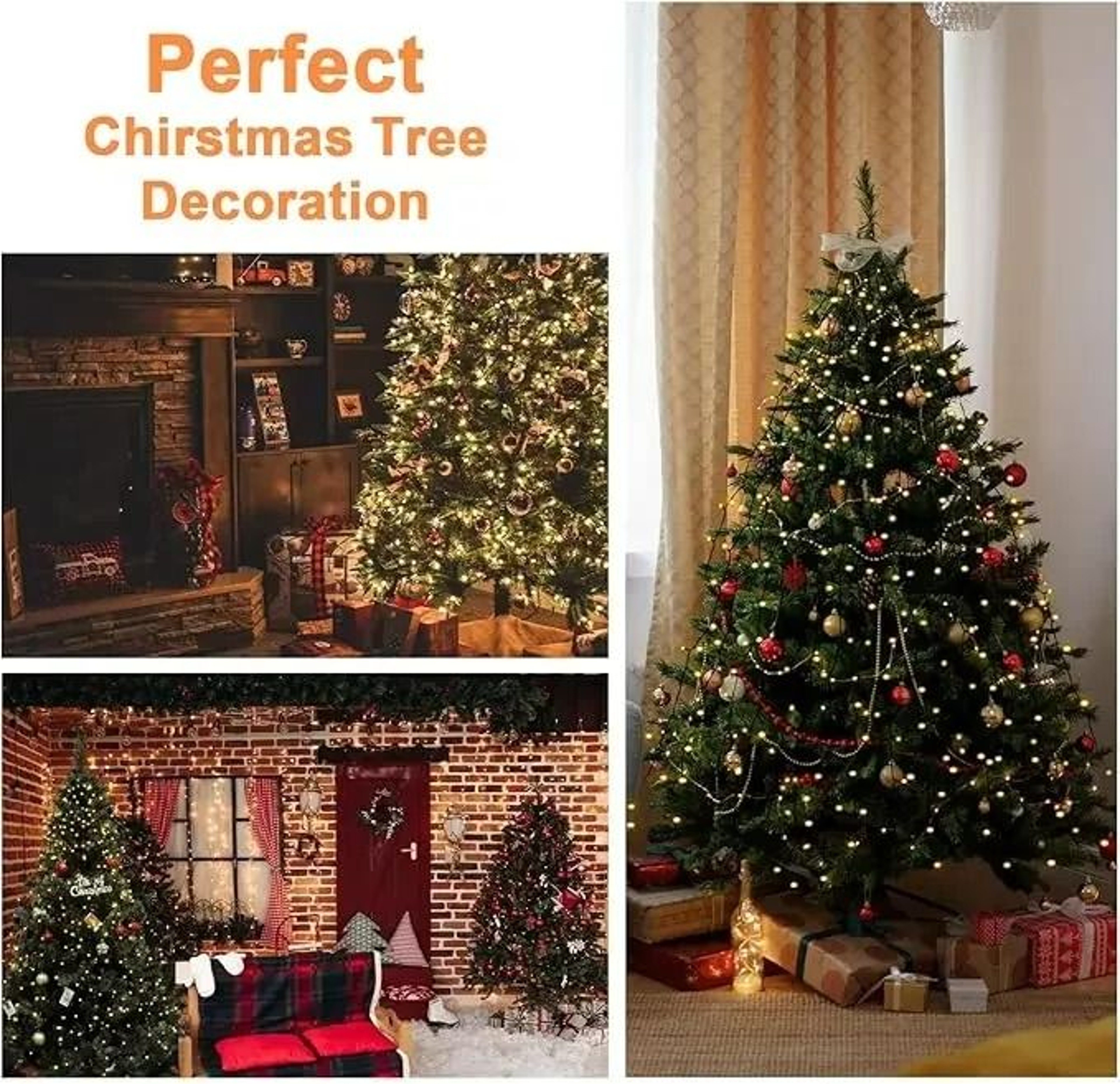400 LED Christmas Tree Topper Star Waterfall Lights 3