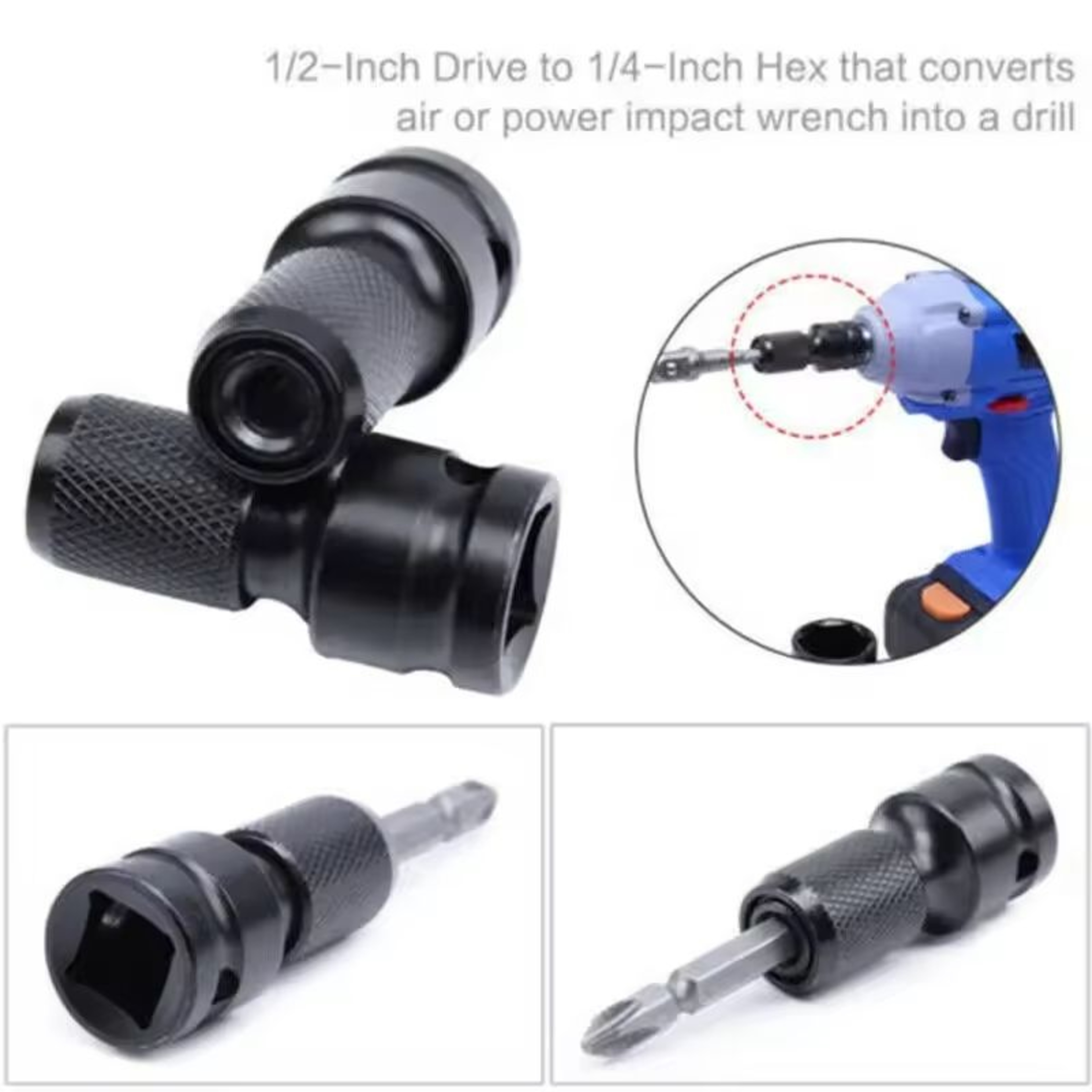 12 In Drive To 14 In Hex Impact Chuck Converter 3