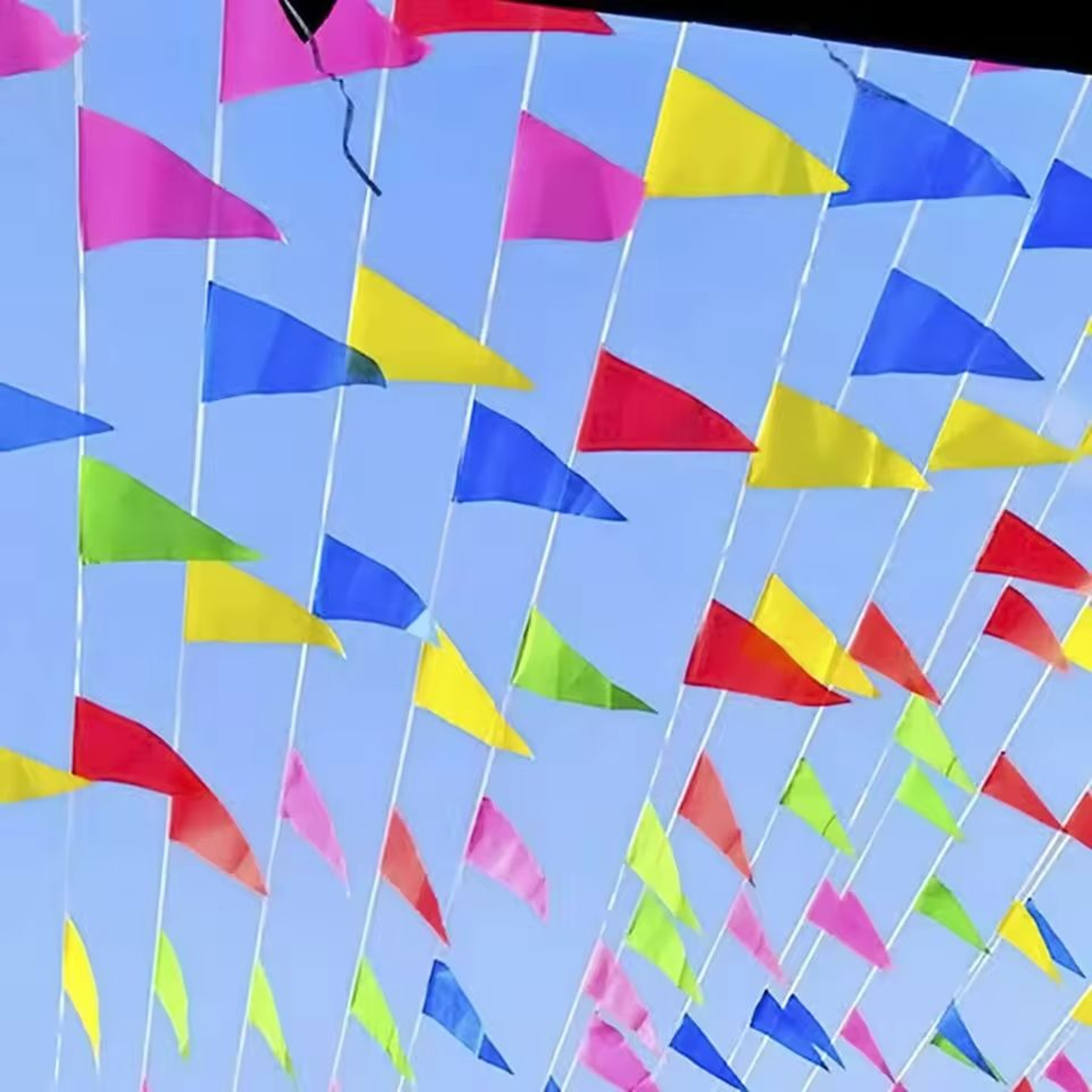 MultiColor Outdoor Triangle Pennant Bunting Banner 164 Ft 1