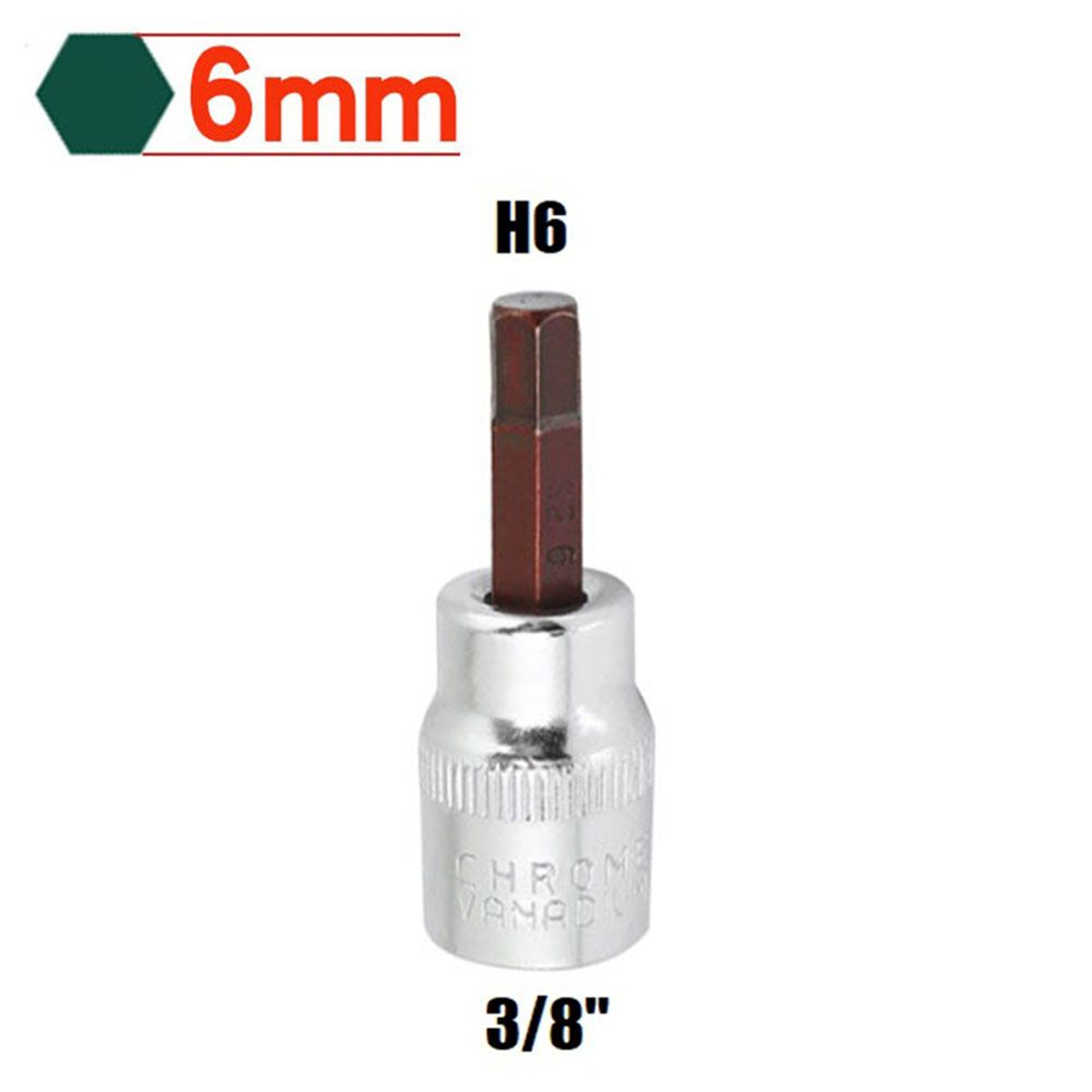 38inch Square Drive Metric Hex Bit Socket 4