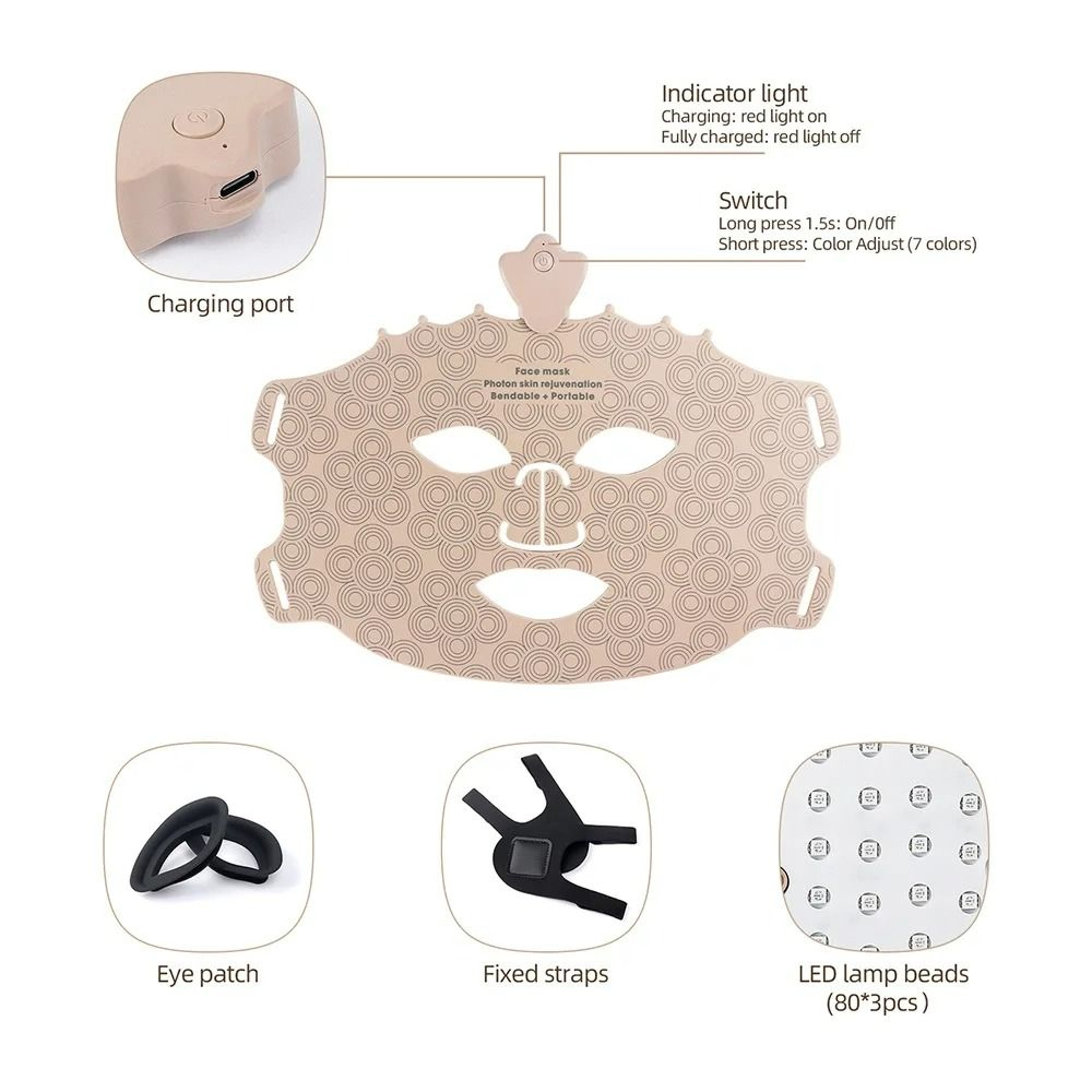 Silicone LED Photon Skin Rejuvenation Mask 2