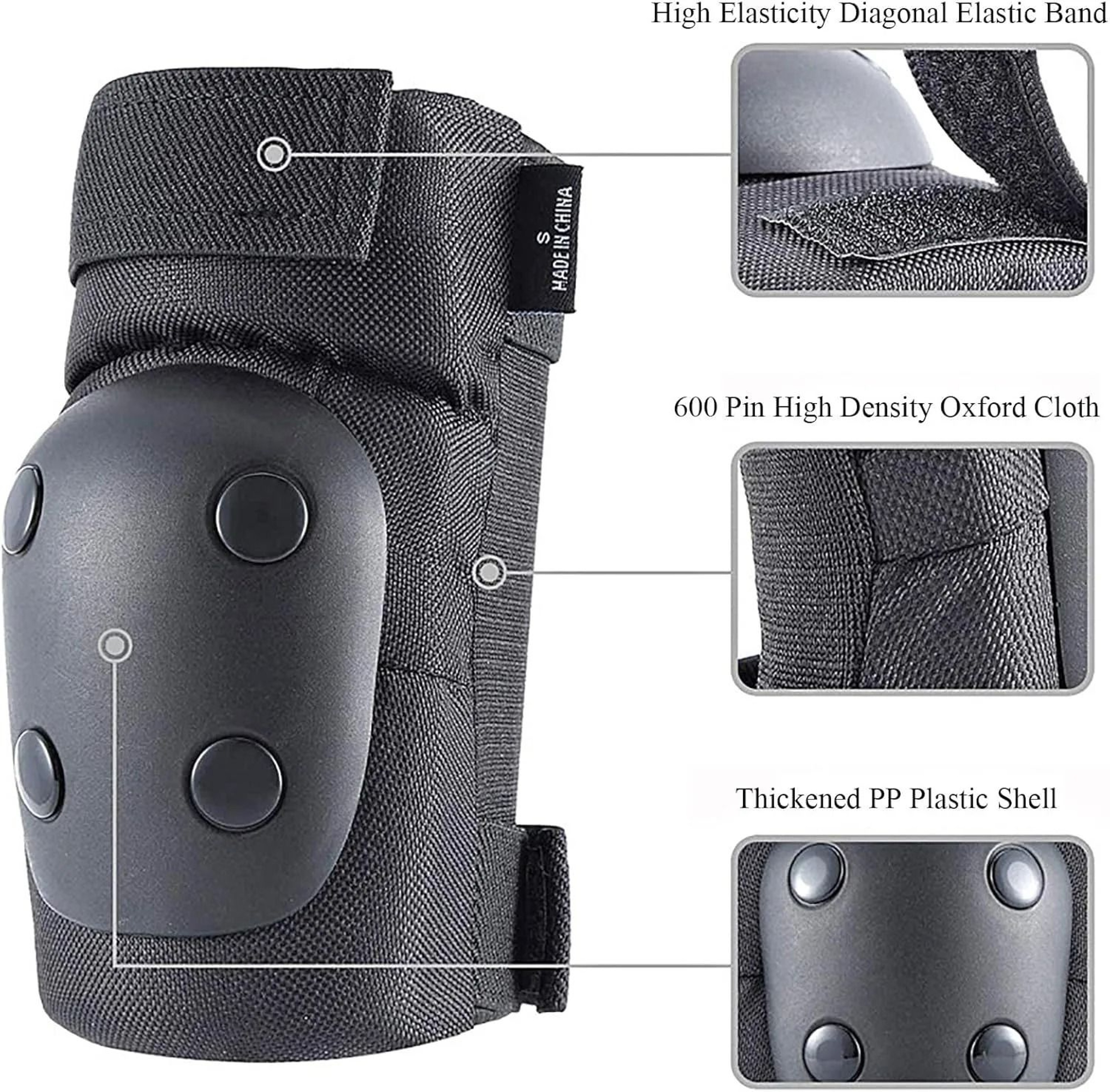 Adult  Youth 6in1 Protective Gear Safety Set Knee Elbow  Wrist Guards 1