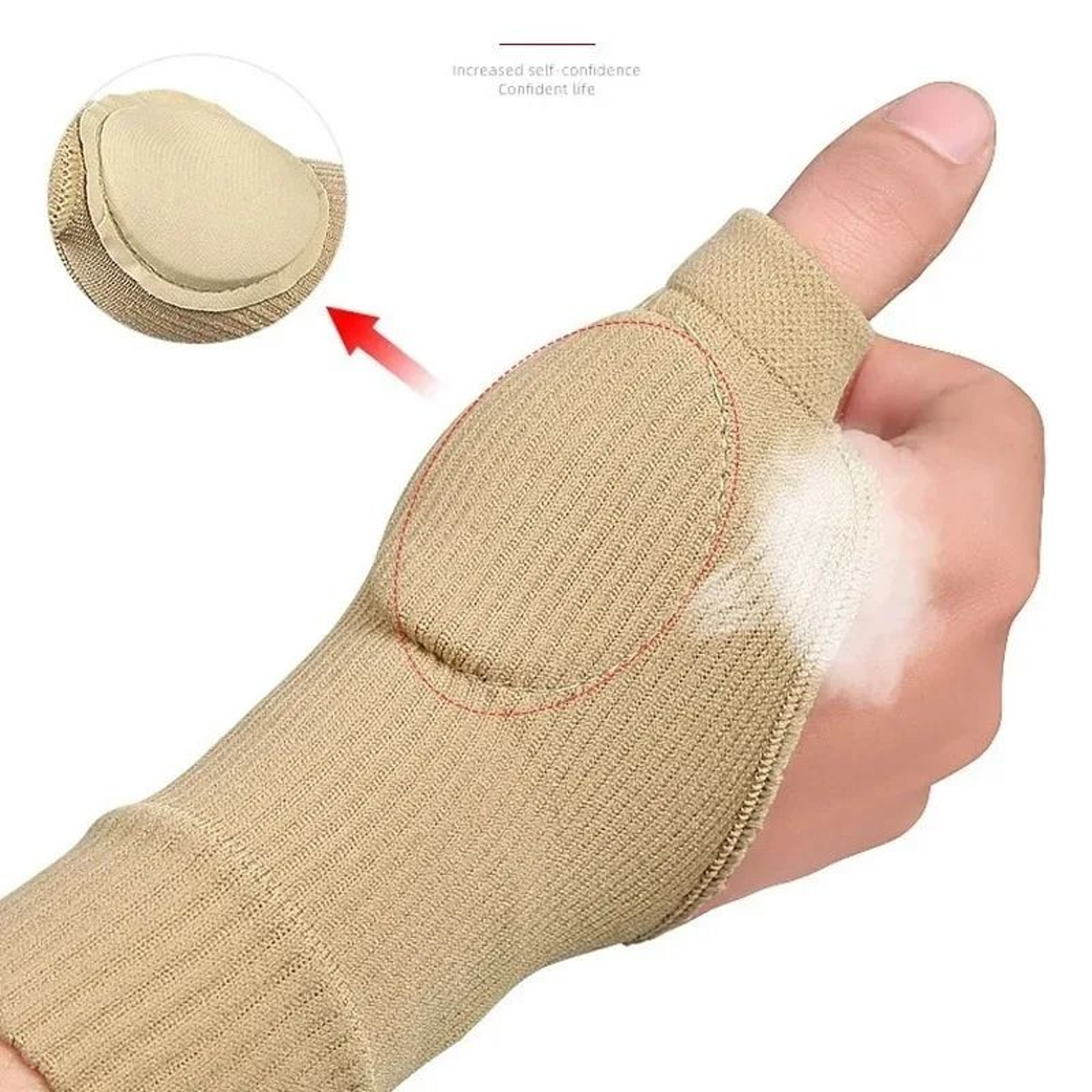 Gel Cushion Wrist Support Sleeve And Breathable Thumb Compression Glove 1