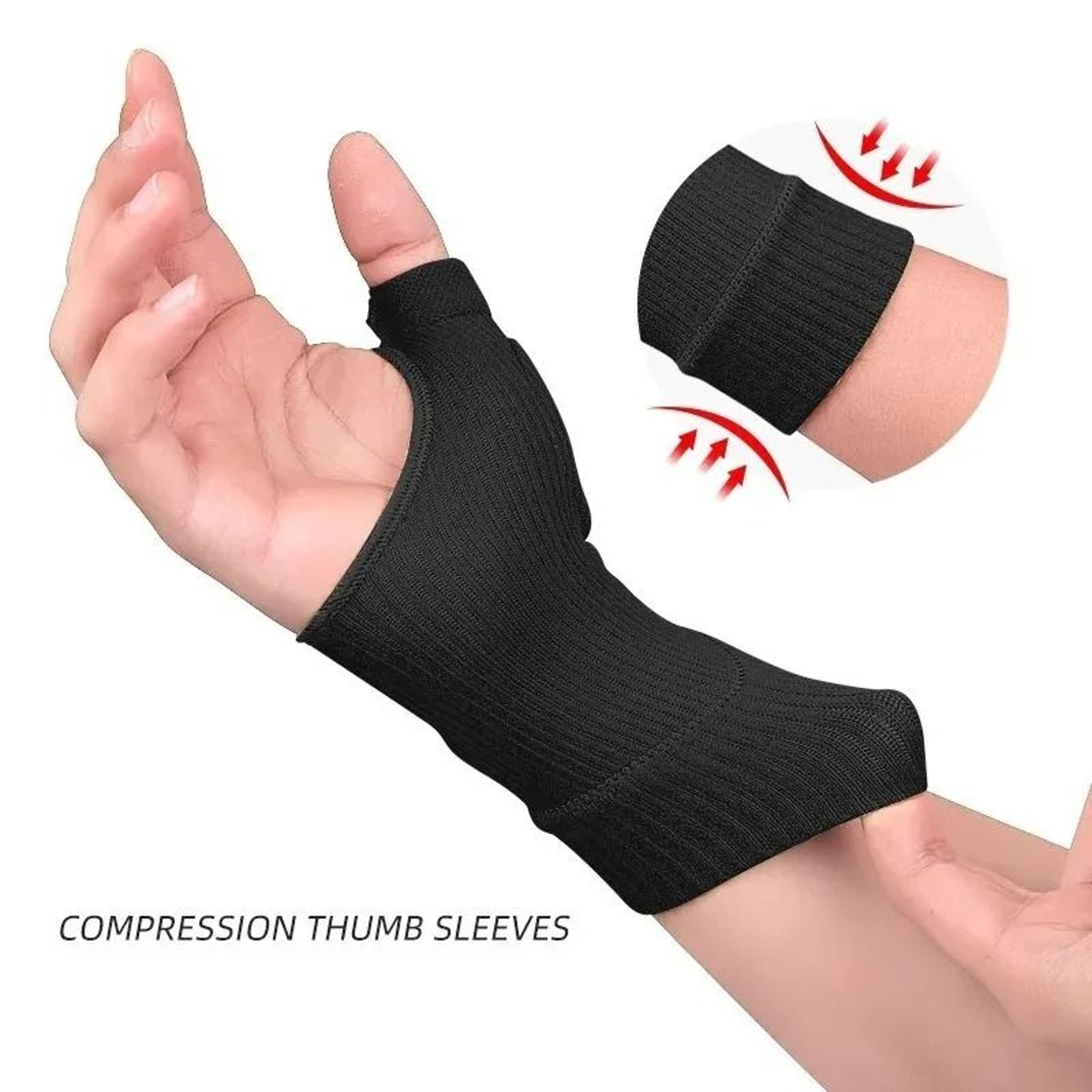 Gel Cushion Wrist Support Sleeve And Breathable Thumb Compression Glove 3