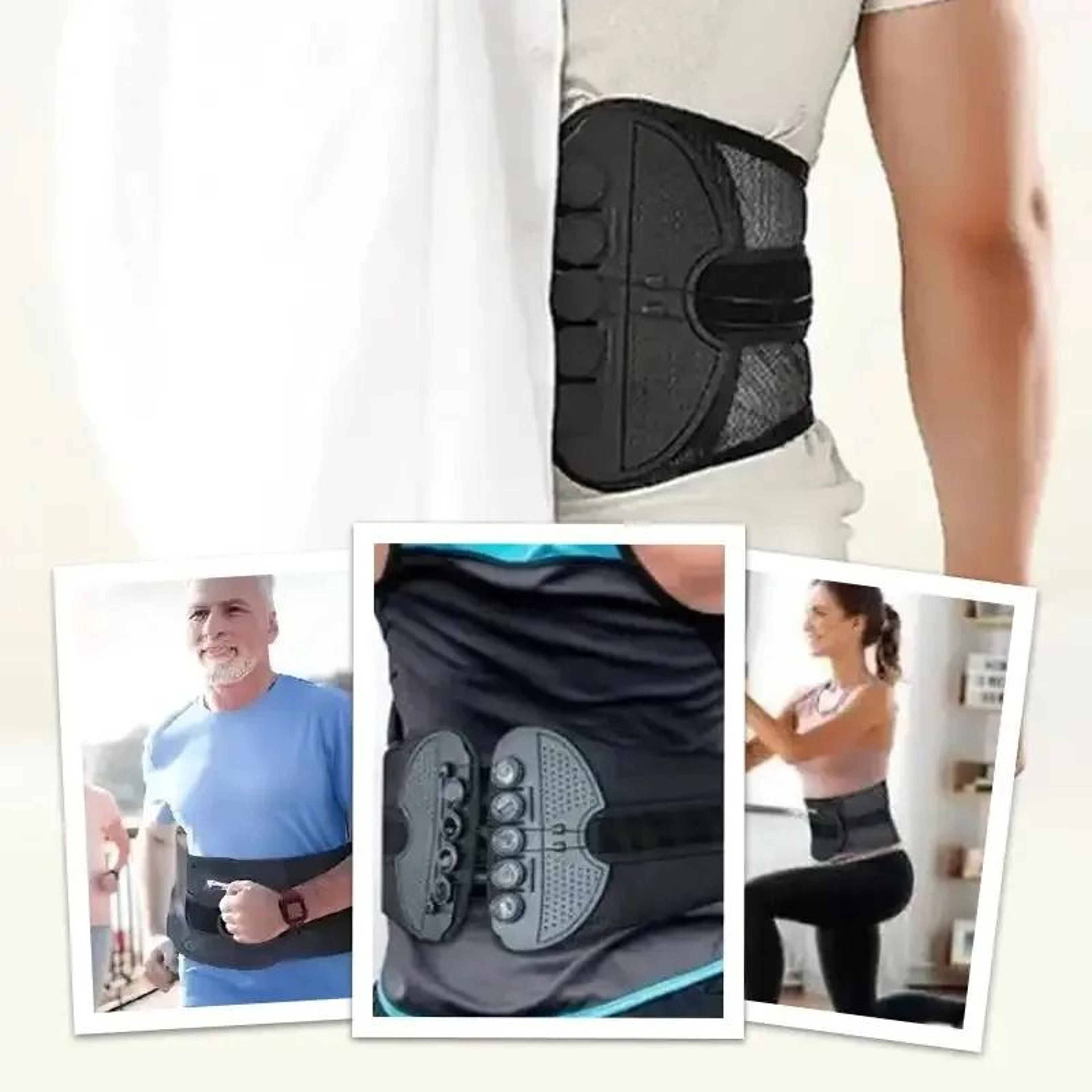 Adjustable DoublePull Pulley Lumbar Support Belt 0