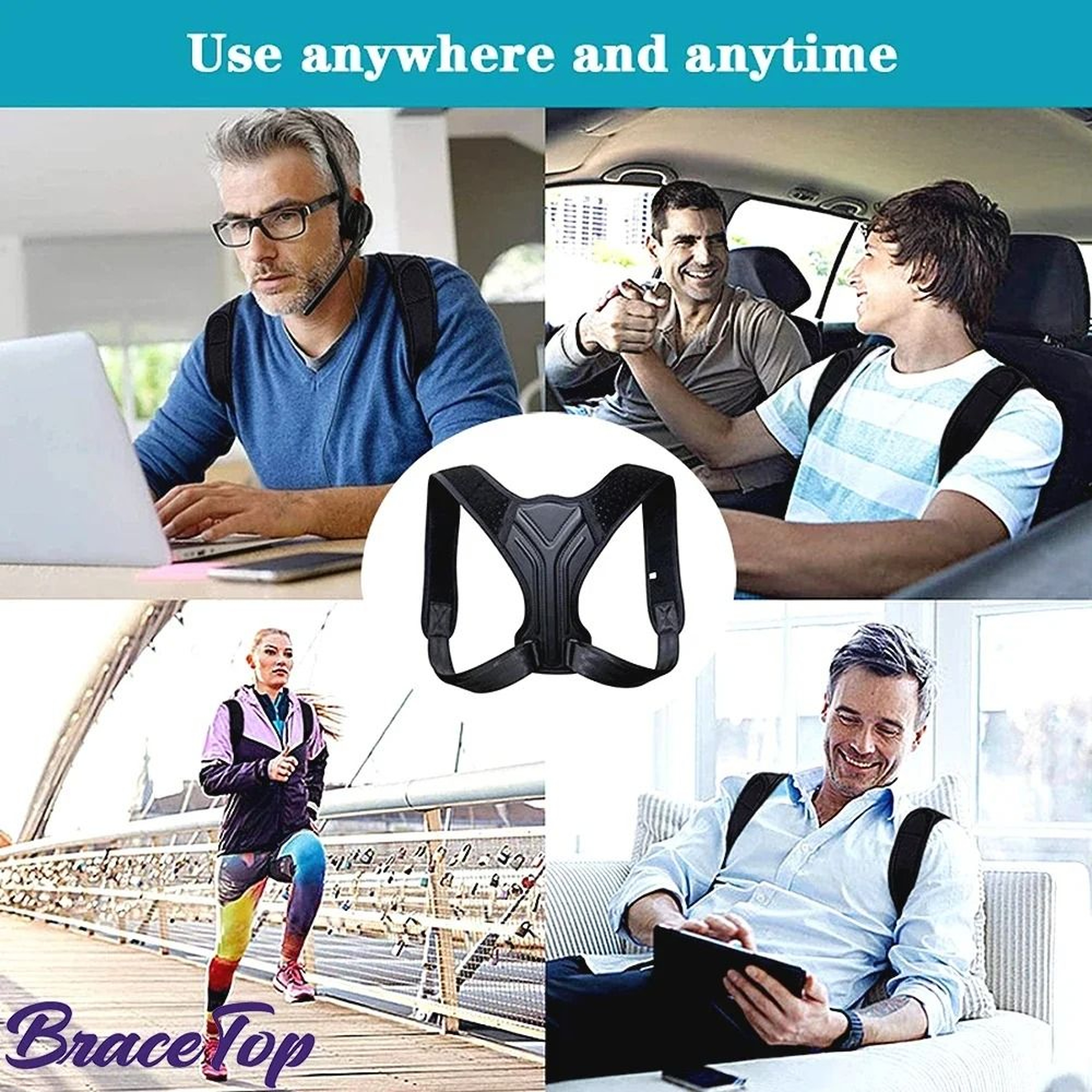 Adjustable Back Shoulder Posture Corrector  Clavicle Support Belt 4