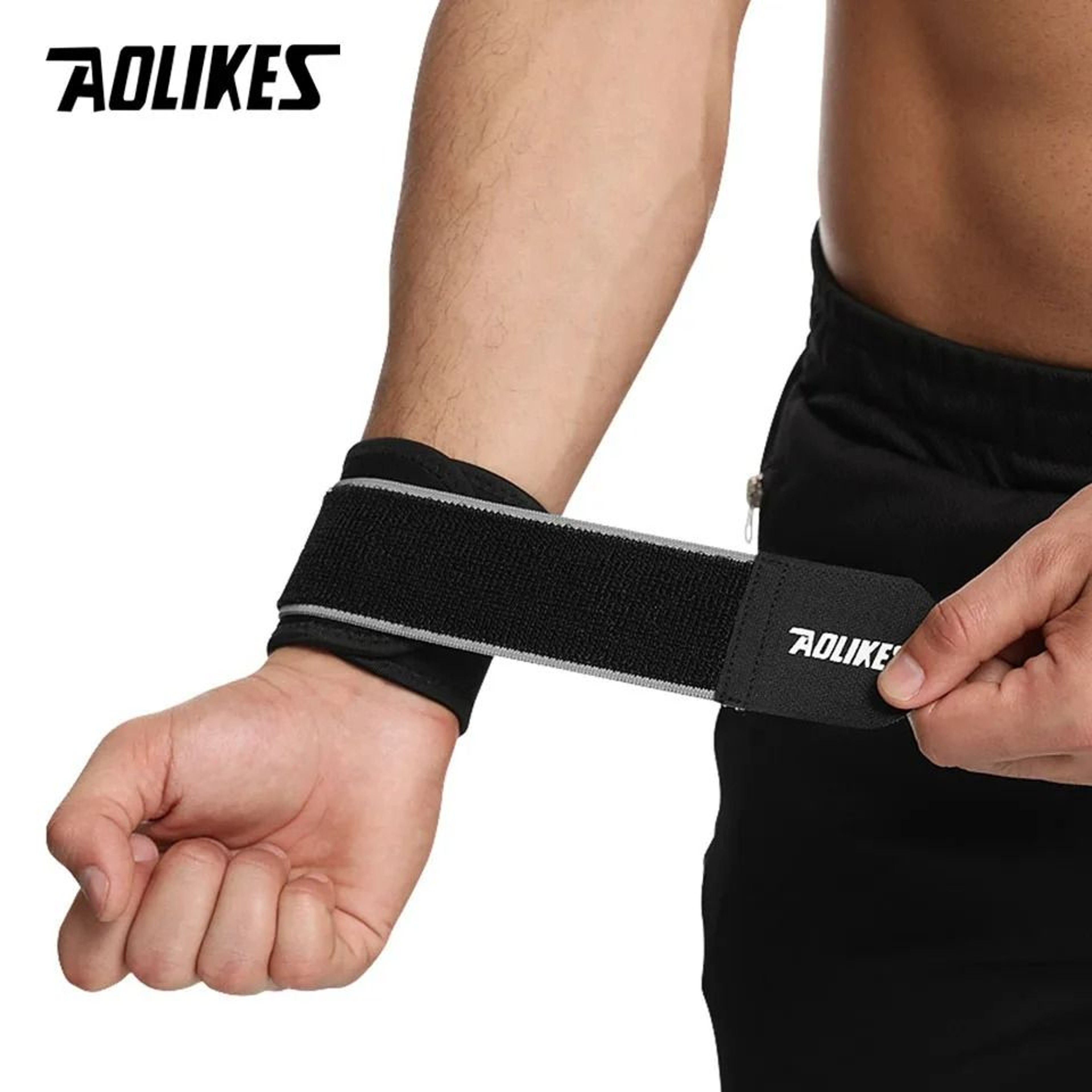 Adjustable Compression Sports Wristband And Gym Support Strap 2