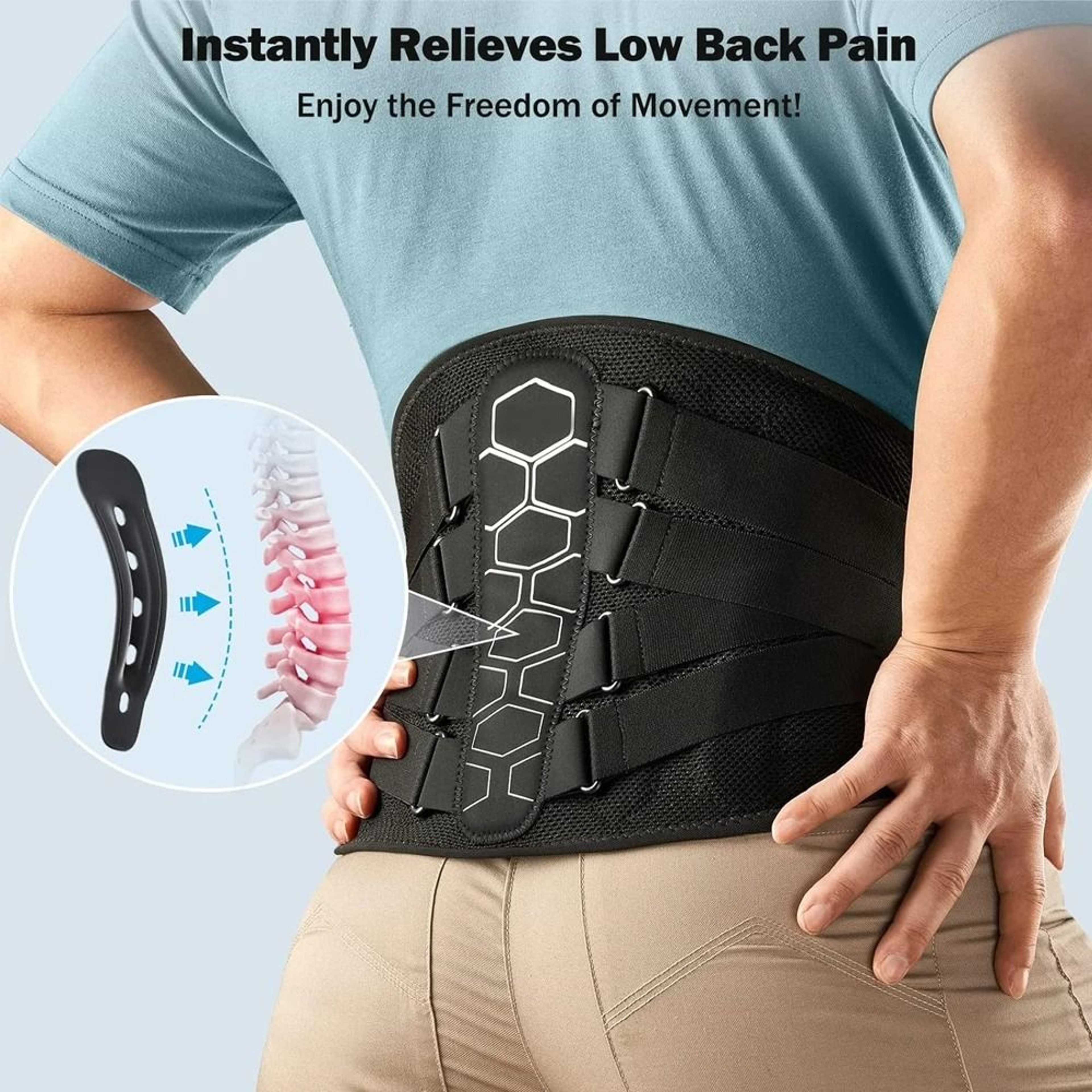 Ergonomic Lower Back Support Brace With 3D Lumbar Pad 4